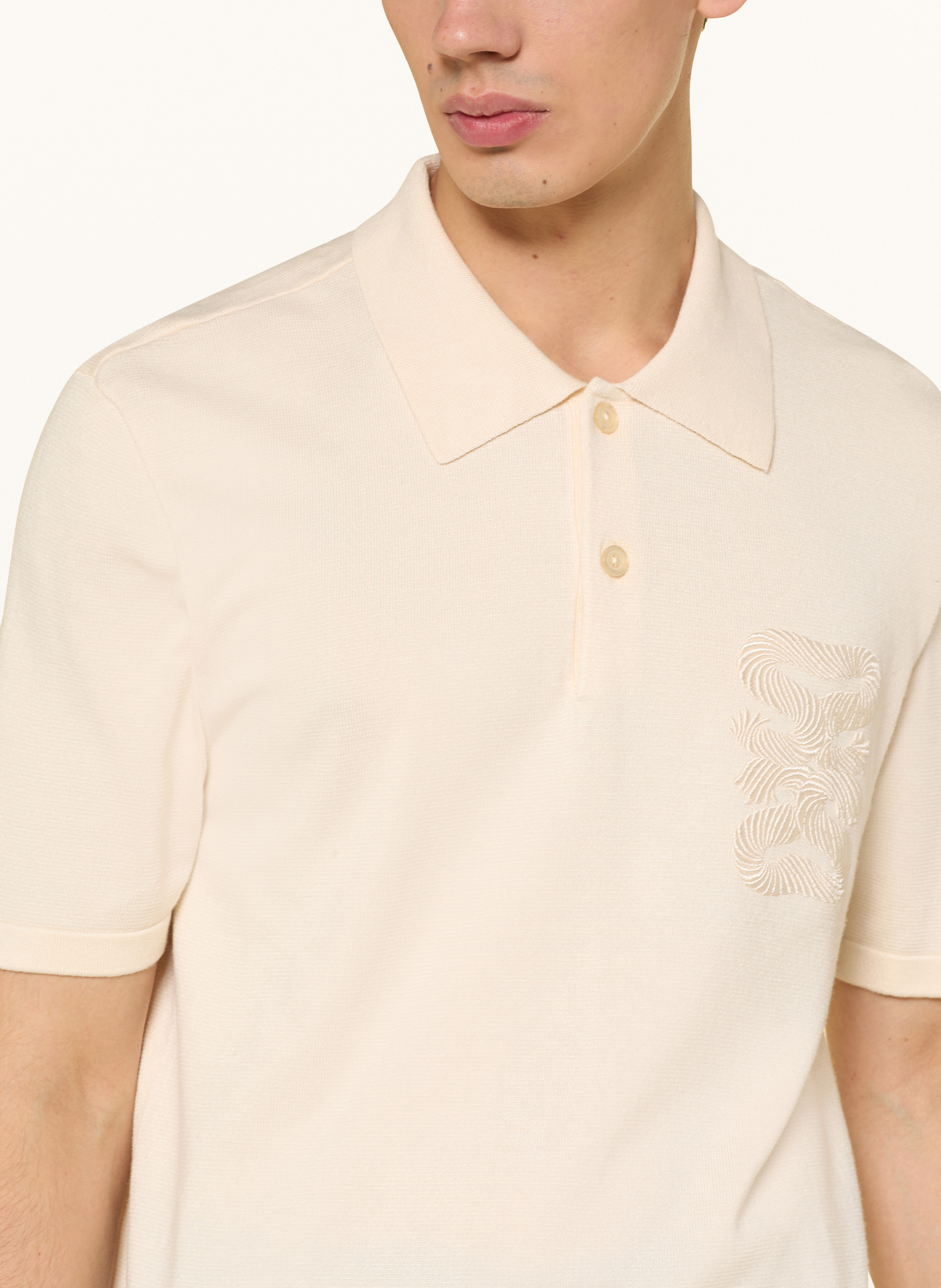 Thumbnail - Sandro Strick-Poloshirt beige