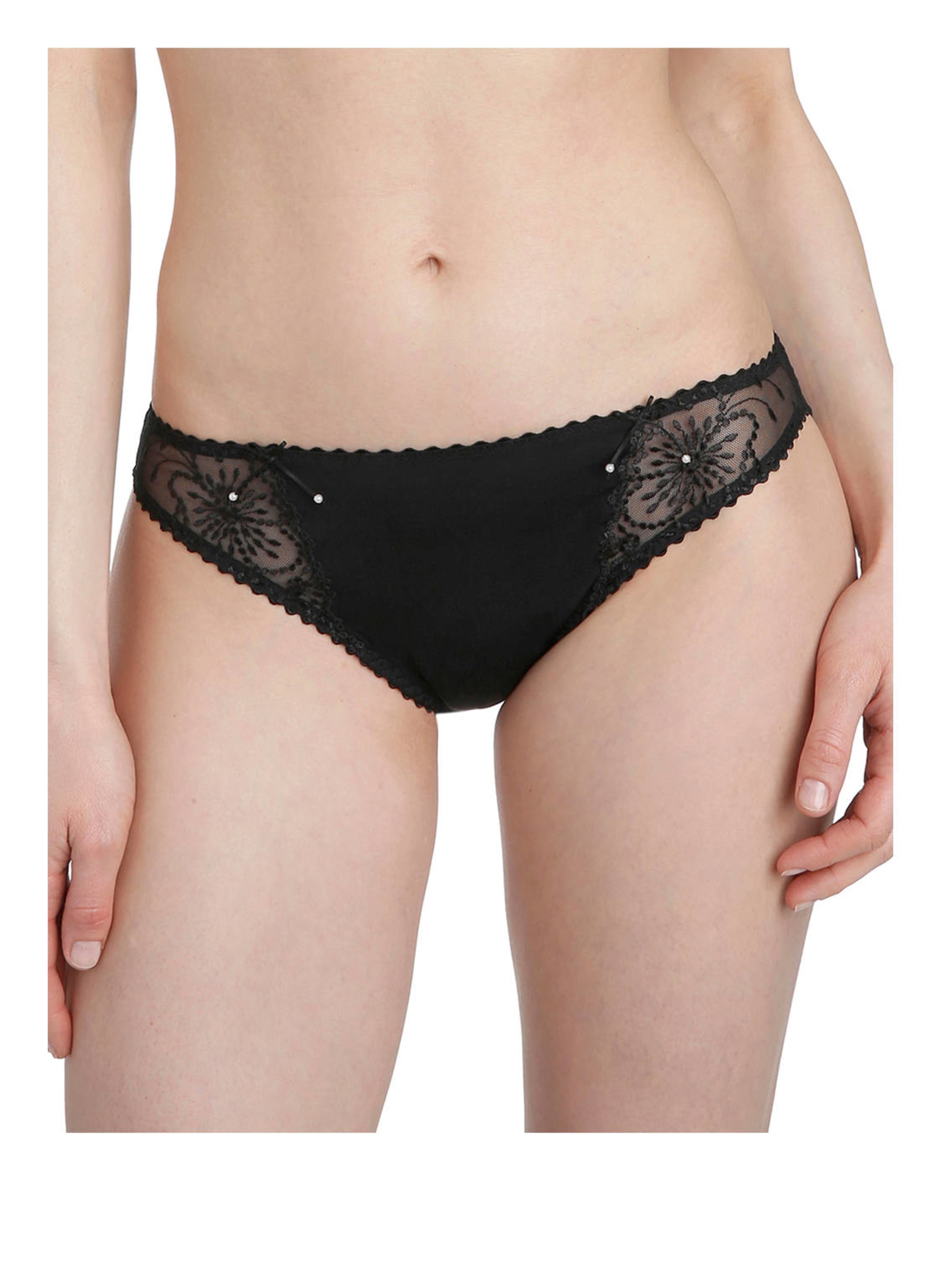 Thumbnail - Marie Jo Slip Jane Mit Schmuckperlen schwarz