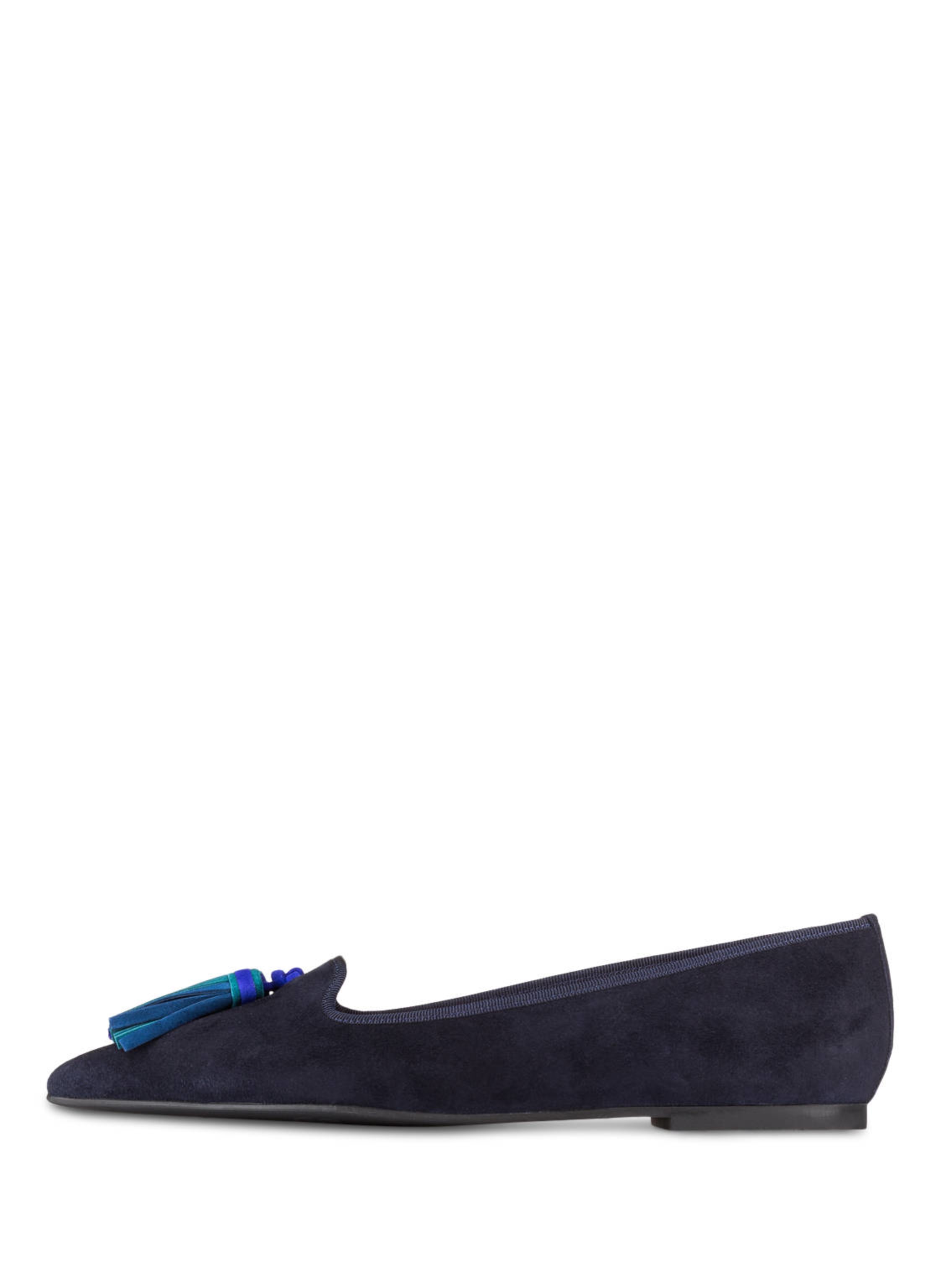Thumbnail - Pretty Ballerinas Tassel-Slipper Ella blau