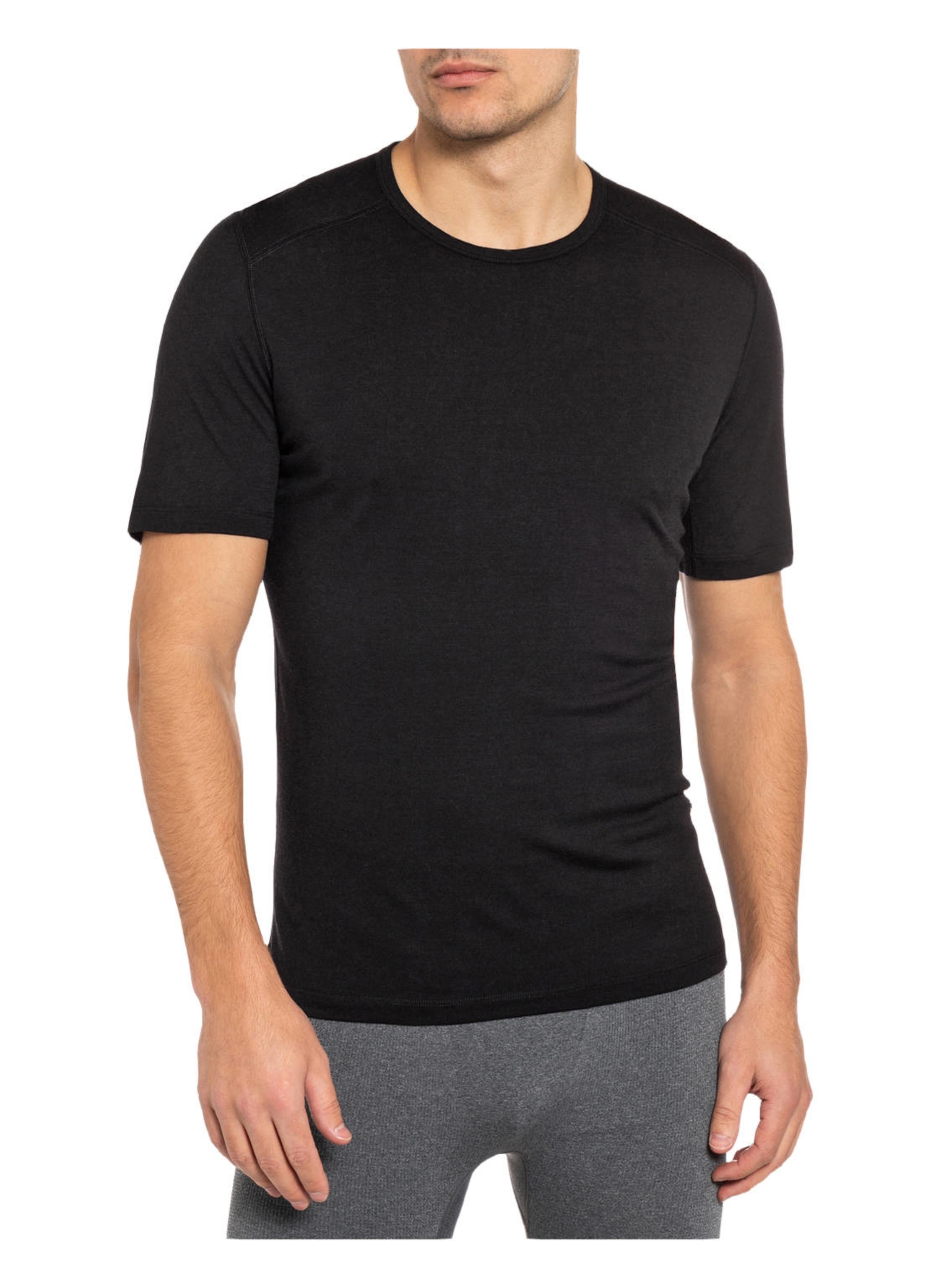 Thumbnail - Icebreaker Funktionswäsche-Shirt 200 Oasis Aus Merinowolle schwarz