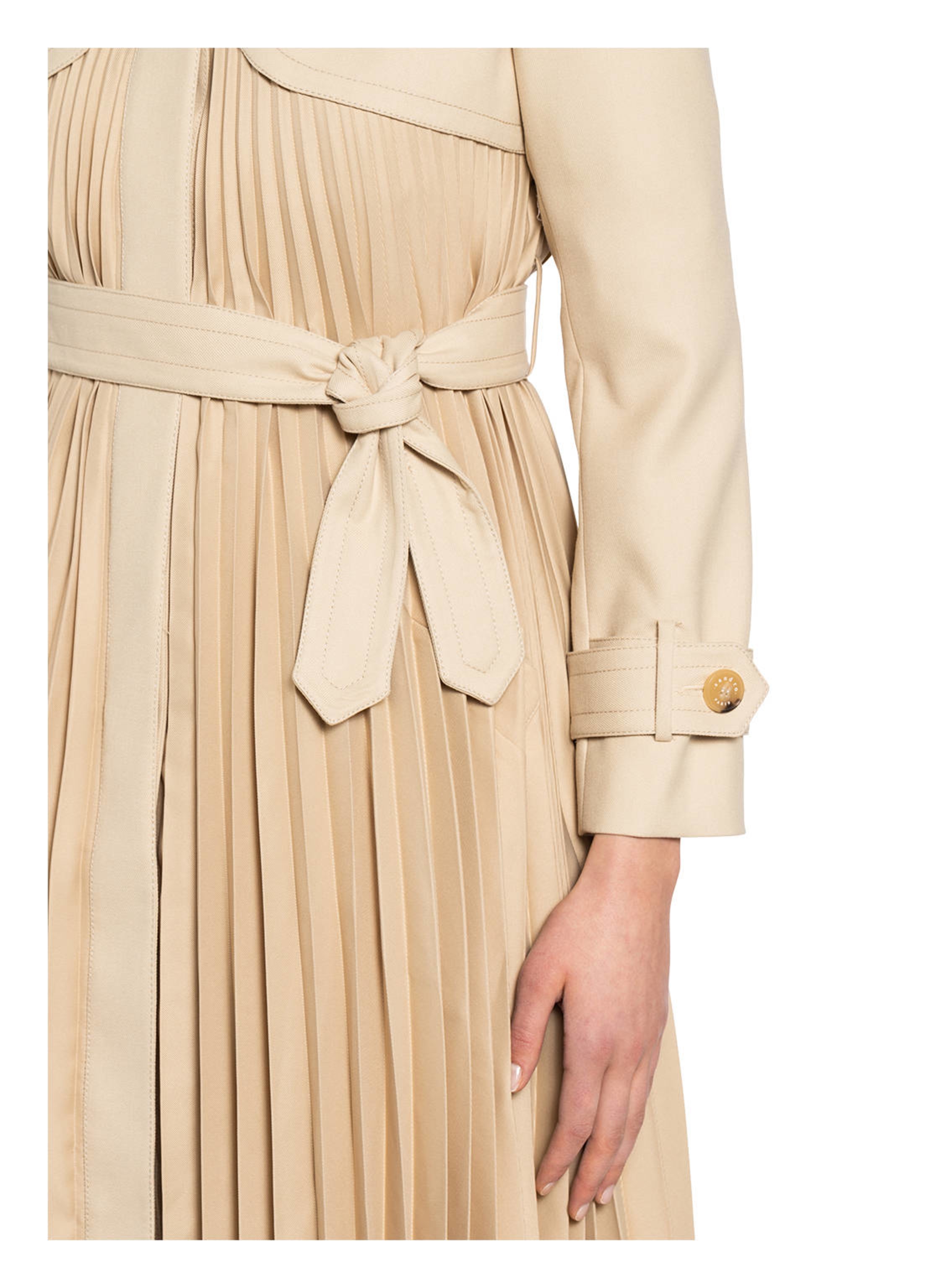 Thumbnail - Sandro Trenchcoat Mit Plissees beige