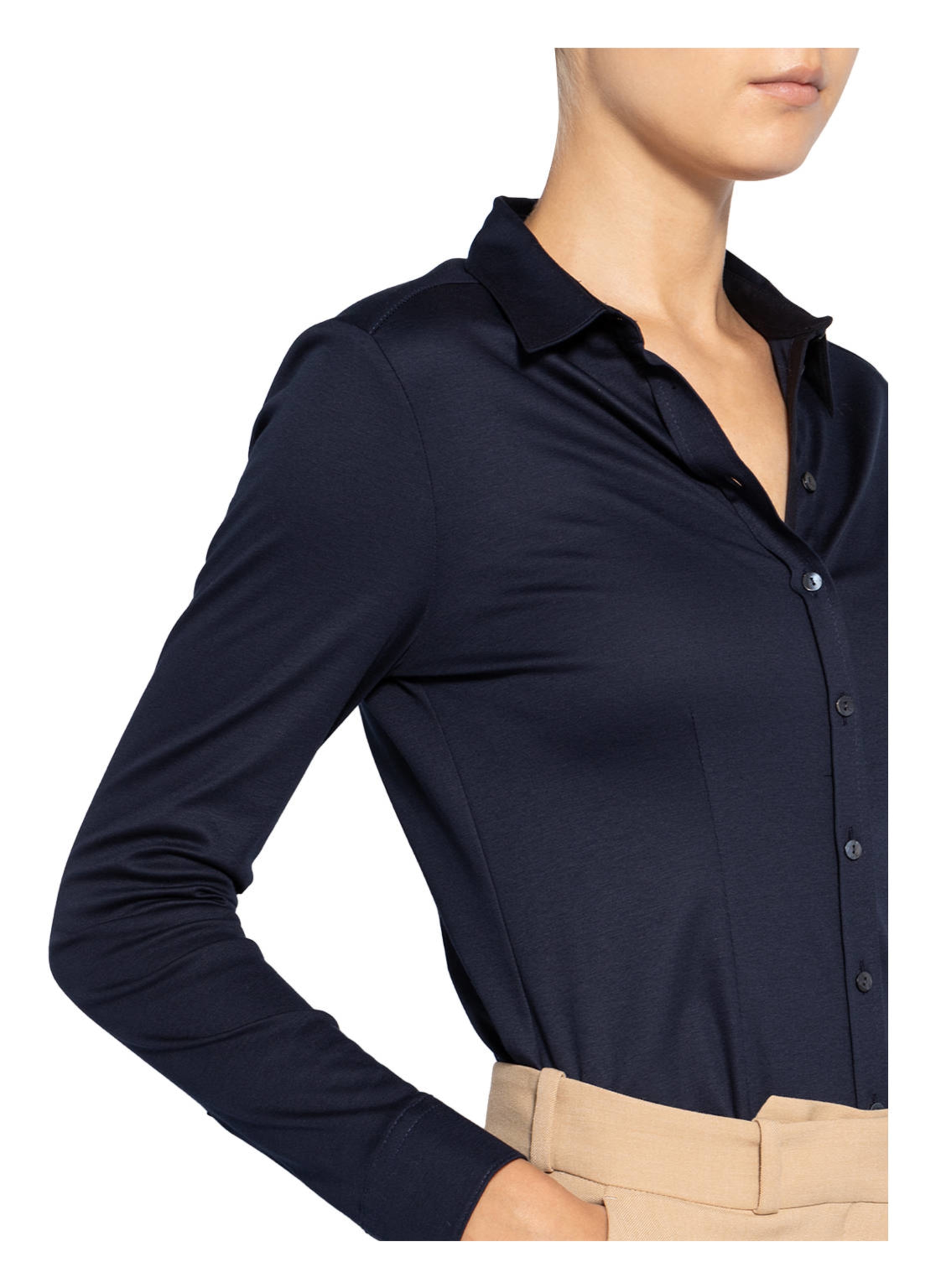 Thumbnail - Desoto Hemdbluse Pia Aus Jersey blau