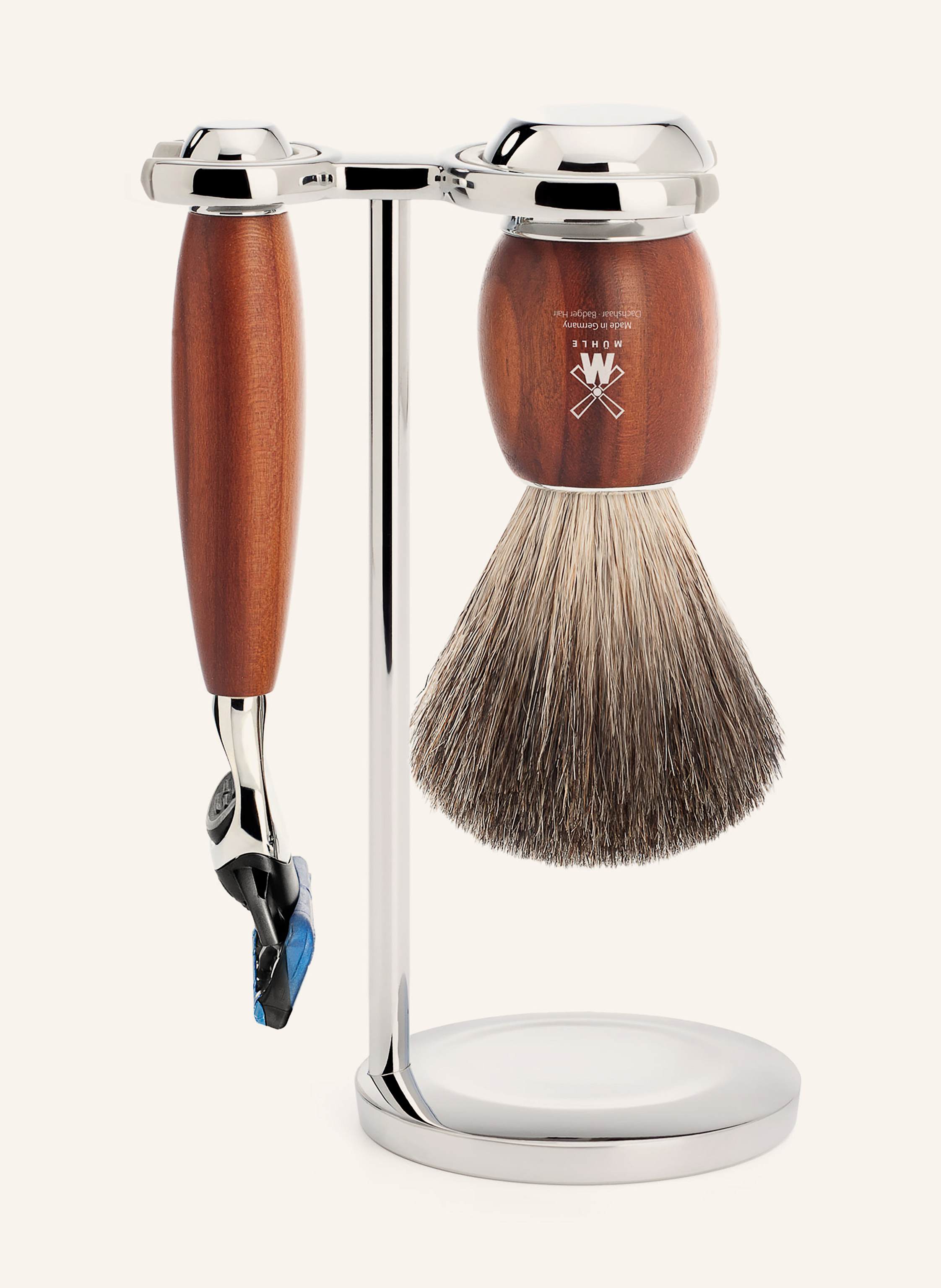 MÜHLE 3-tlg. Rasier-Set - VIVO in braun