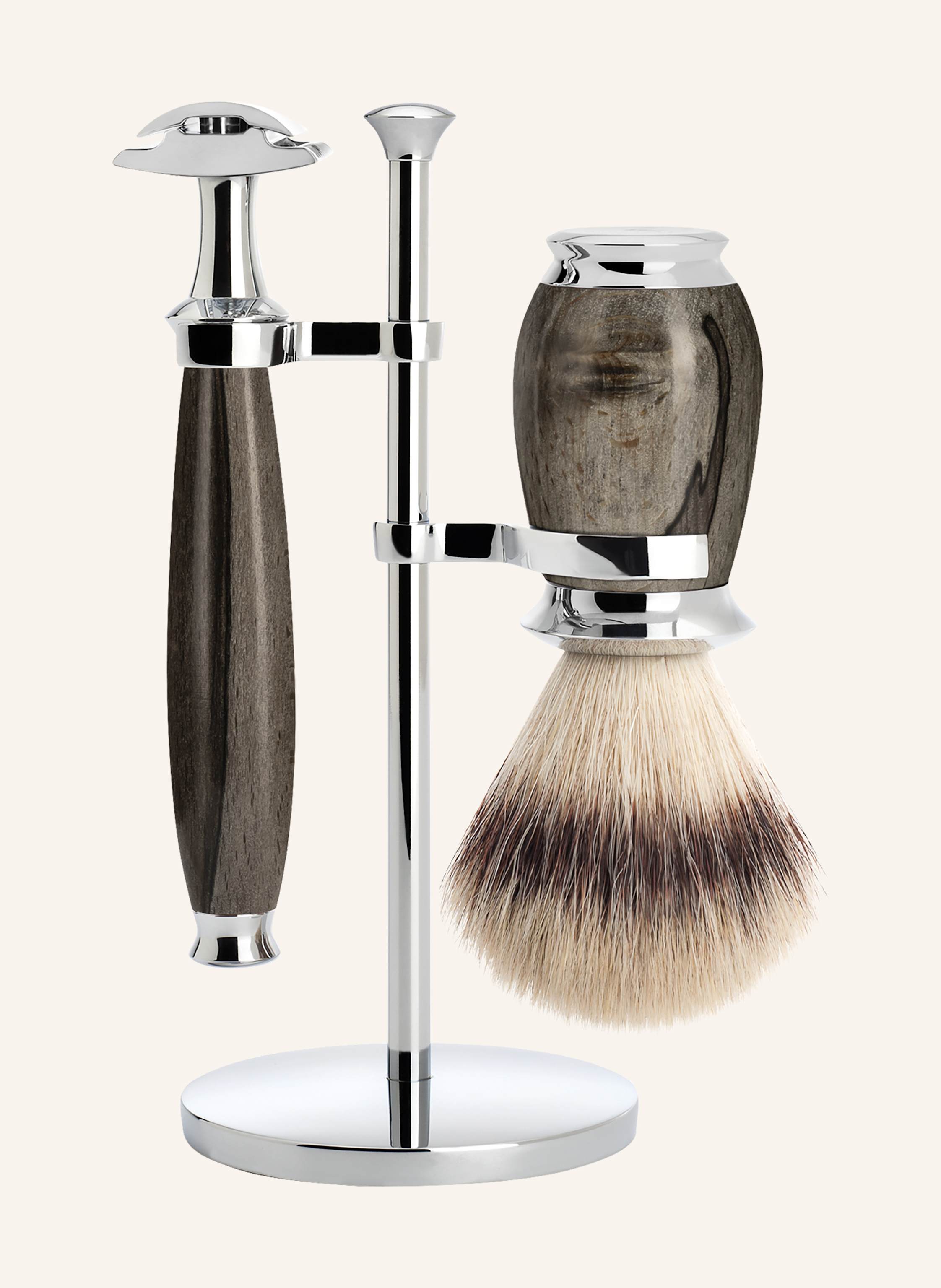 MÜHLE 3-tlg. Rasier-Set - PURIST in dunkelgrau