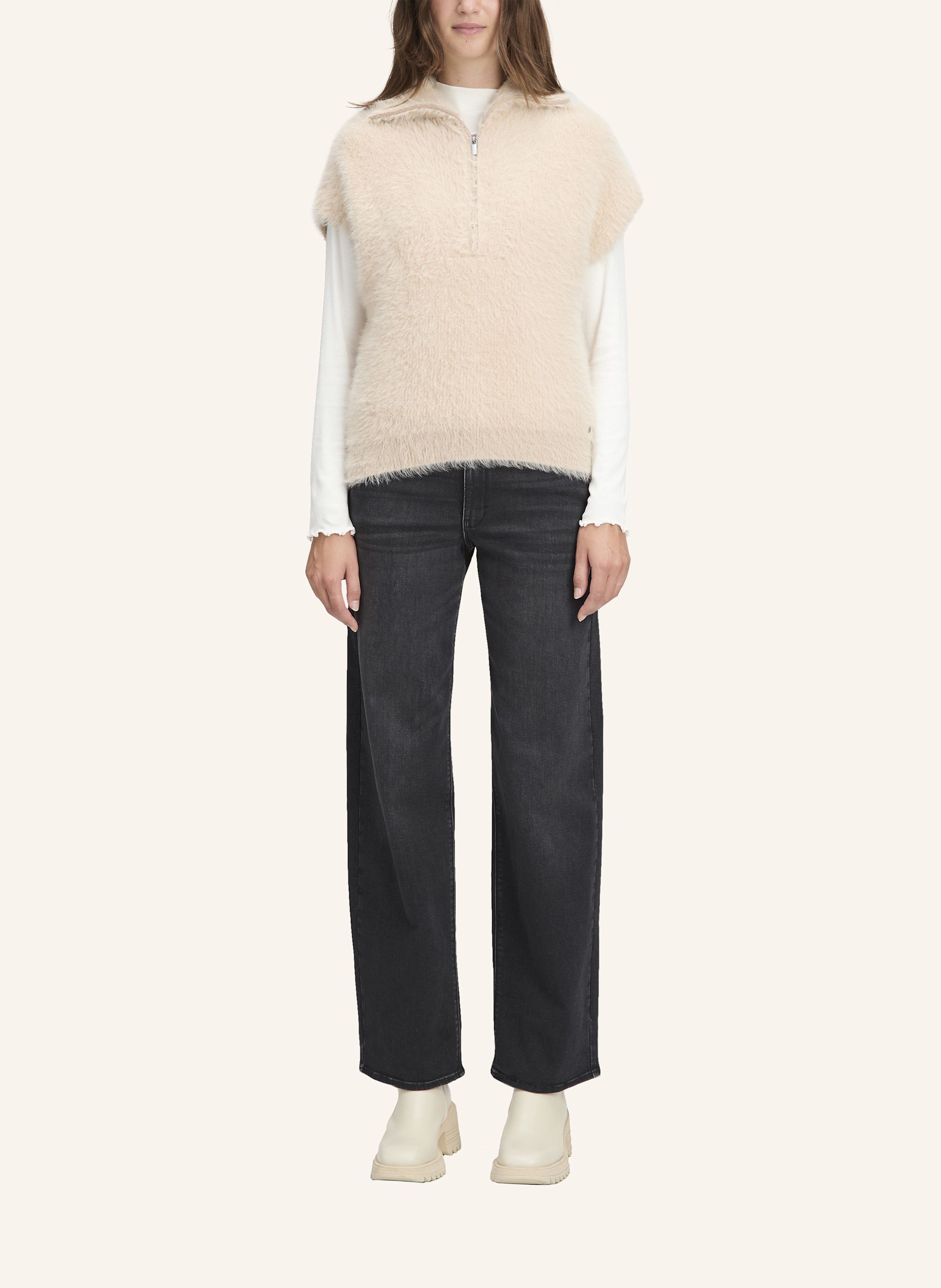 Thumbnail - Betty&Co Strickpullunder Mit Kragen grau