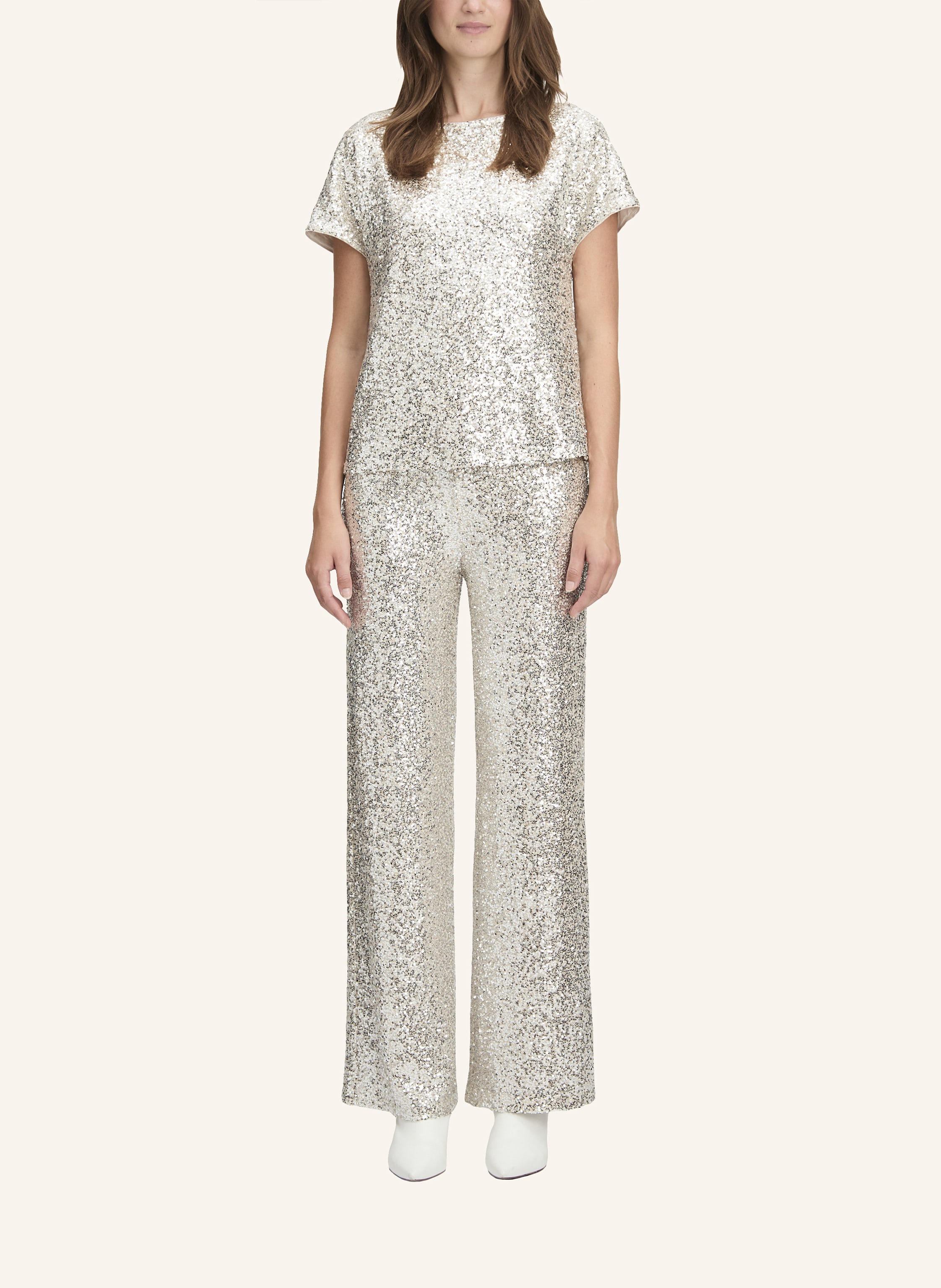 Thumbnail - Betty&Co Blusenshirt Mit Pailletten beige