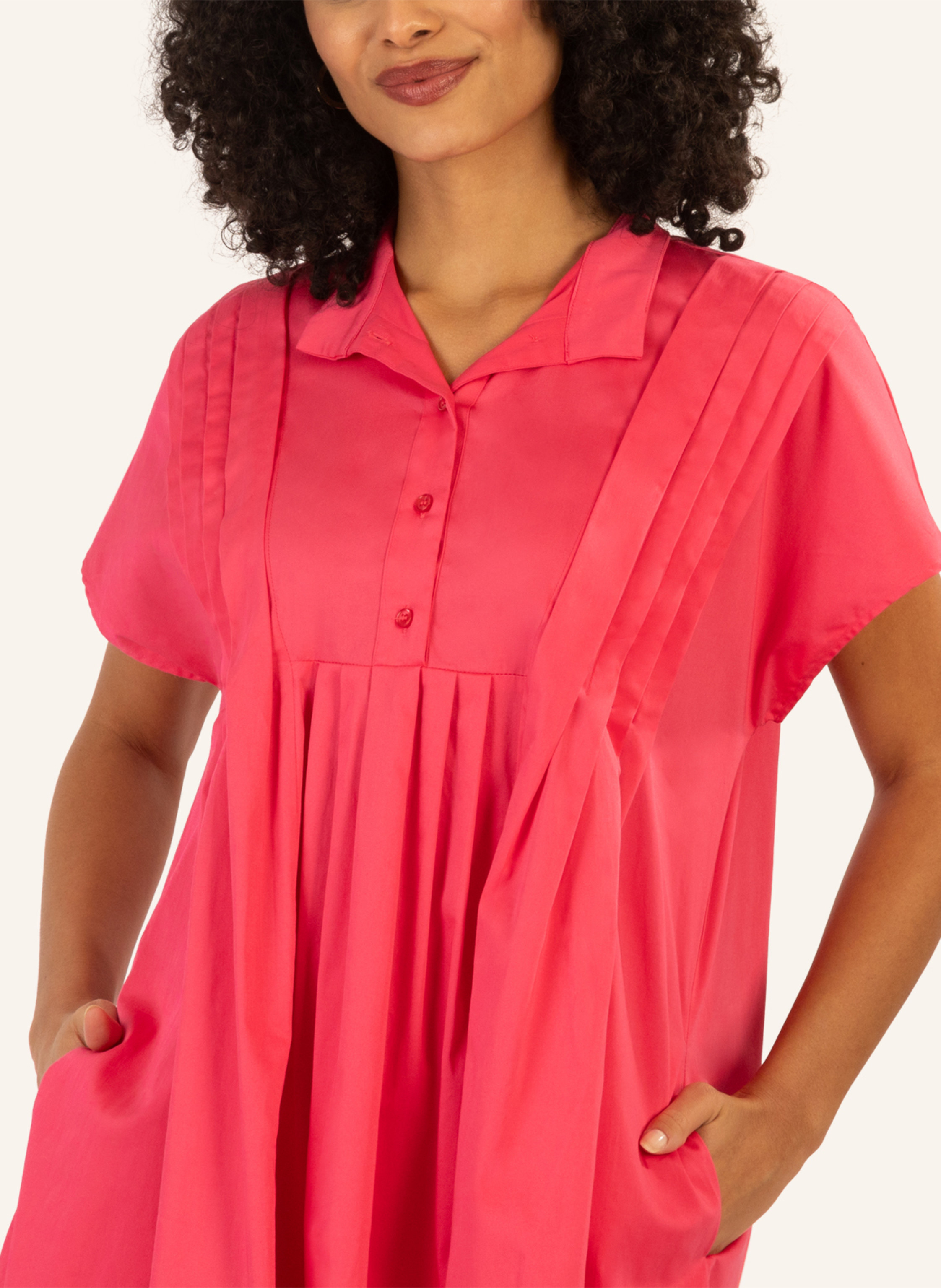 Thumbnail - Mint & Mia Kurzes Baumwoll Kleid rosa