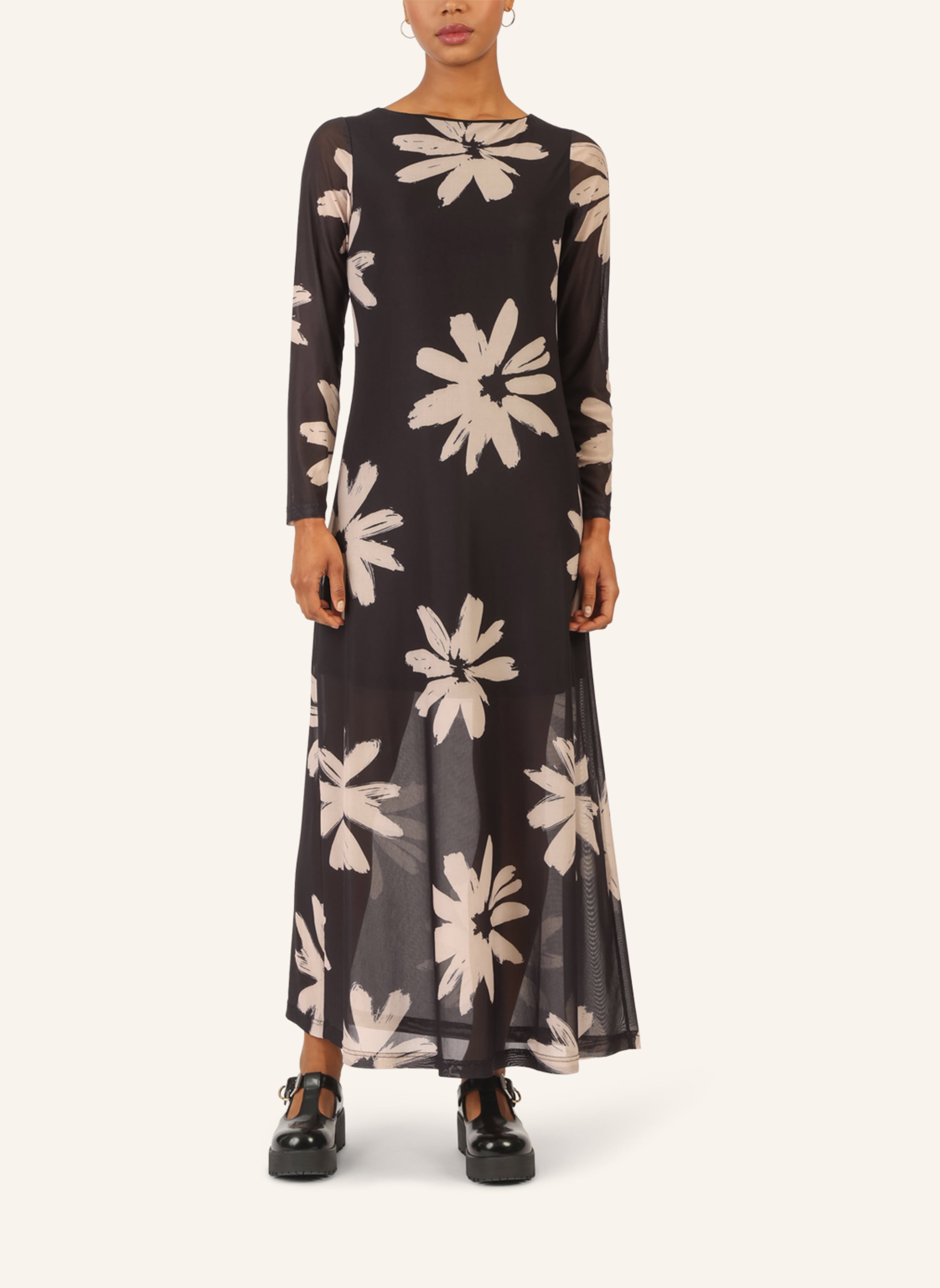 Thumbnail - Apart Maxi Meshkleid schwarz