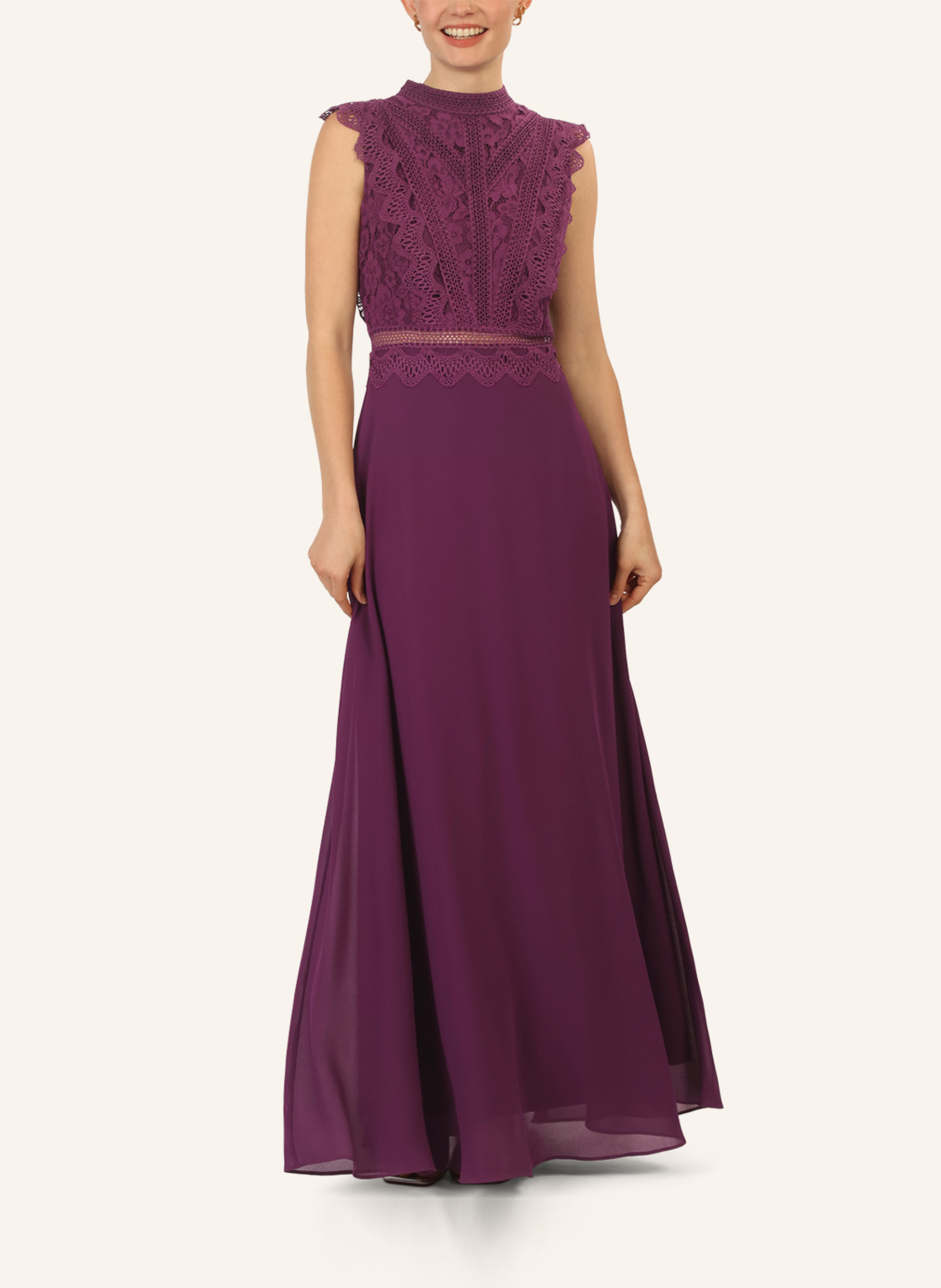 Thumbnail - Apart Abendkleid Mit Lochspitze lila