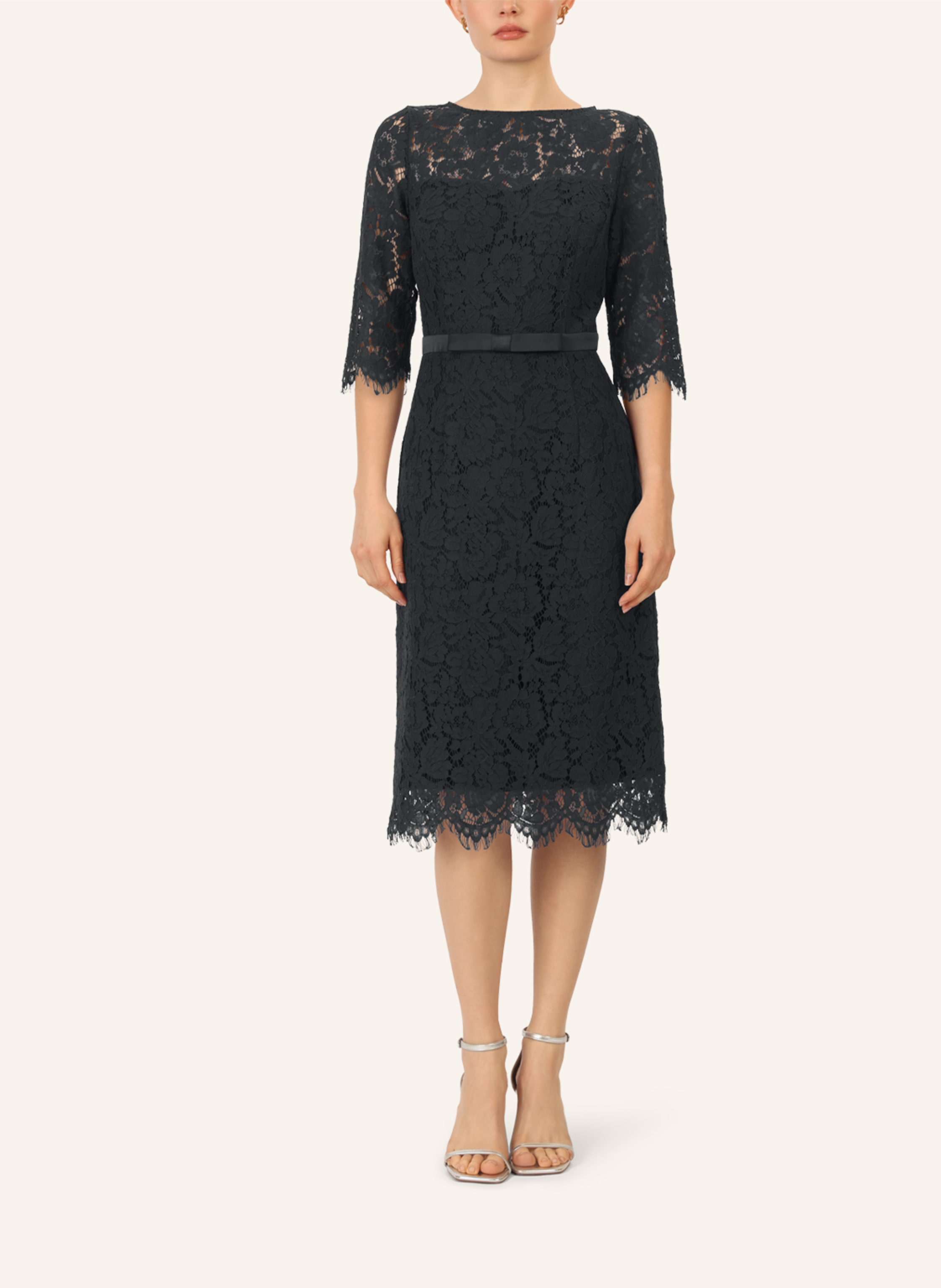 Thumbnail - Apart Spitzenkleid schwarz