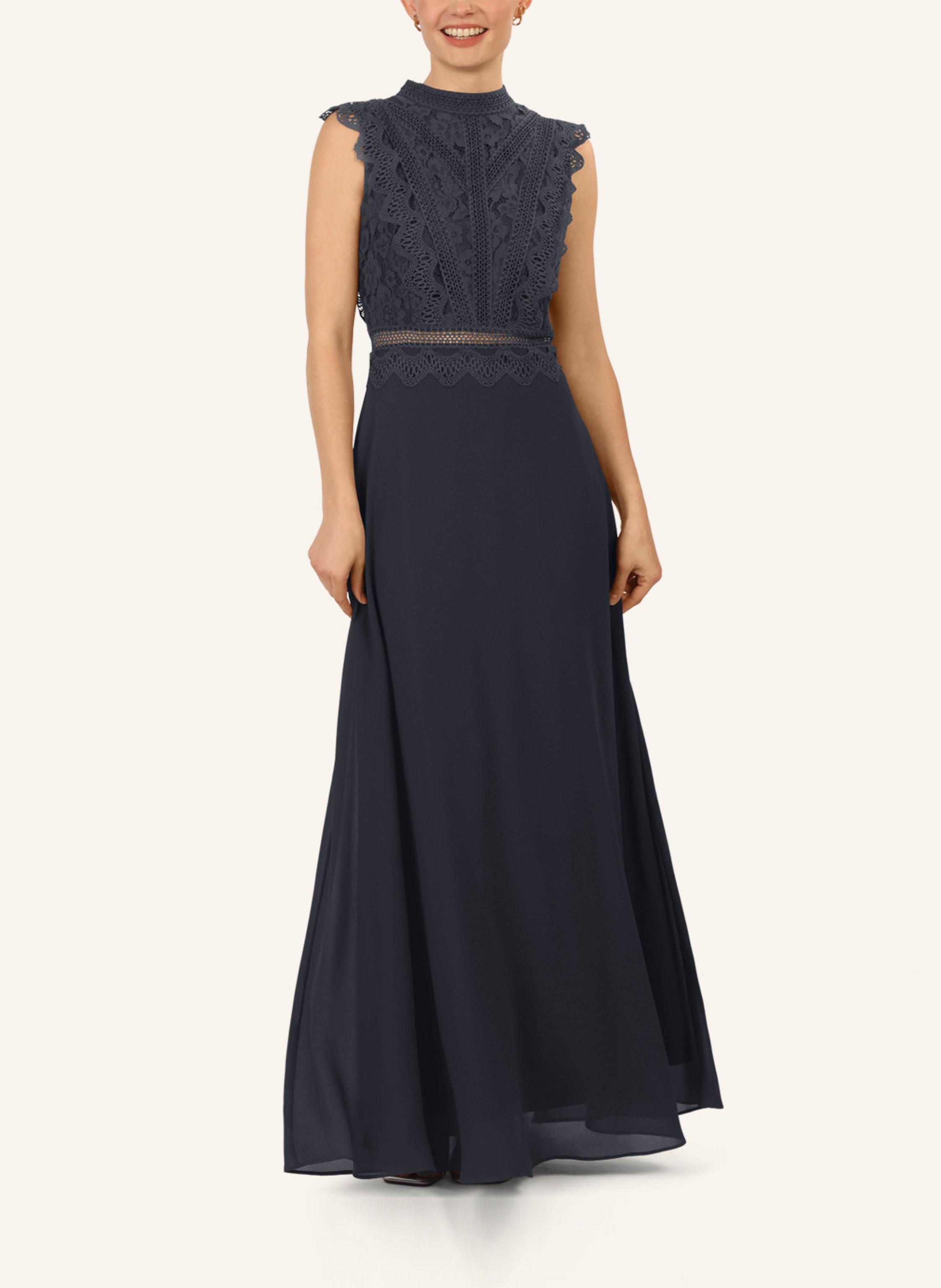 Thumbnail - Apart Abendkleid Mit Lochspitze schwarz