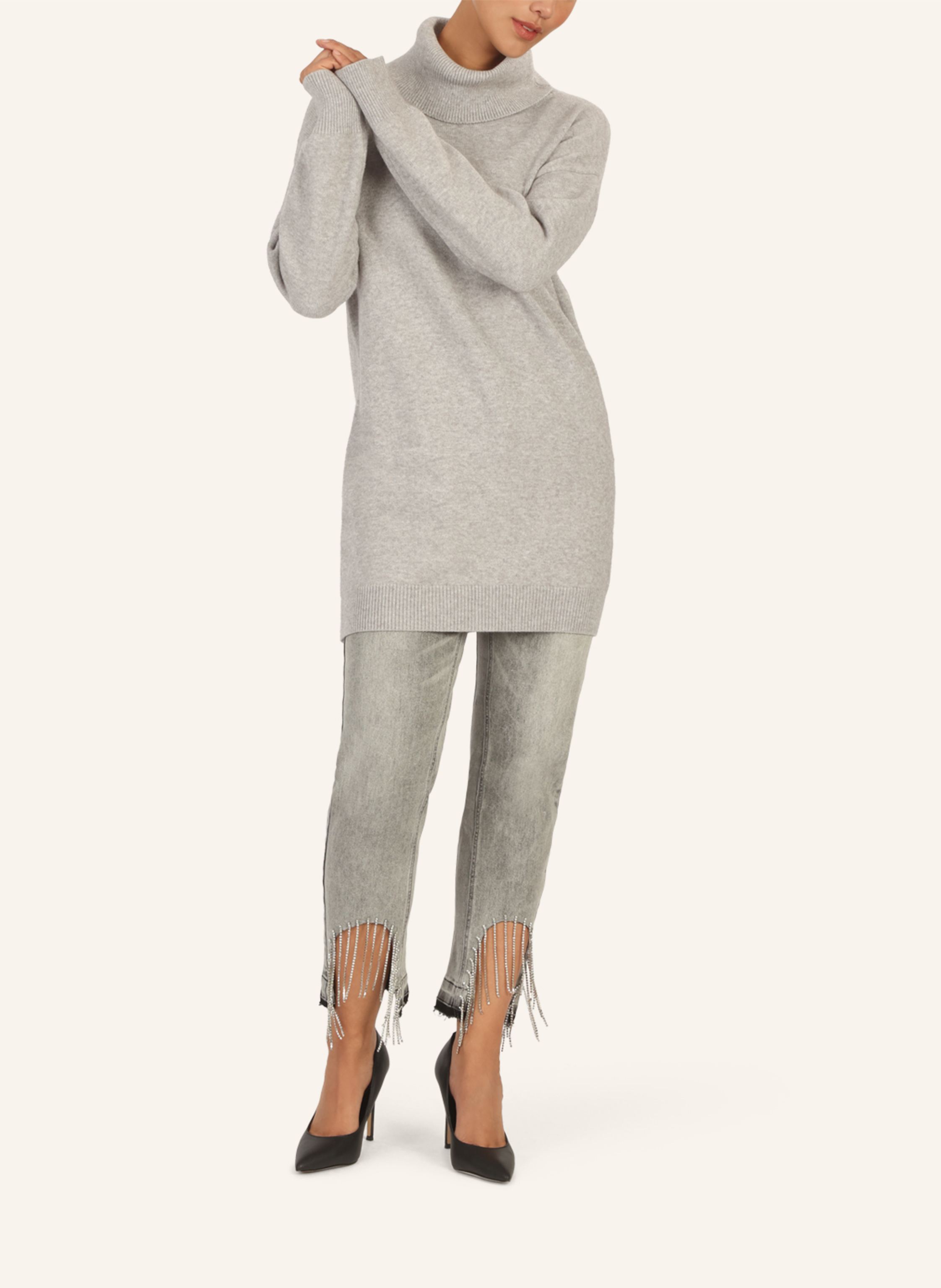 Thumbnail - Apart Overside Strickkleid grau