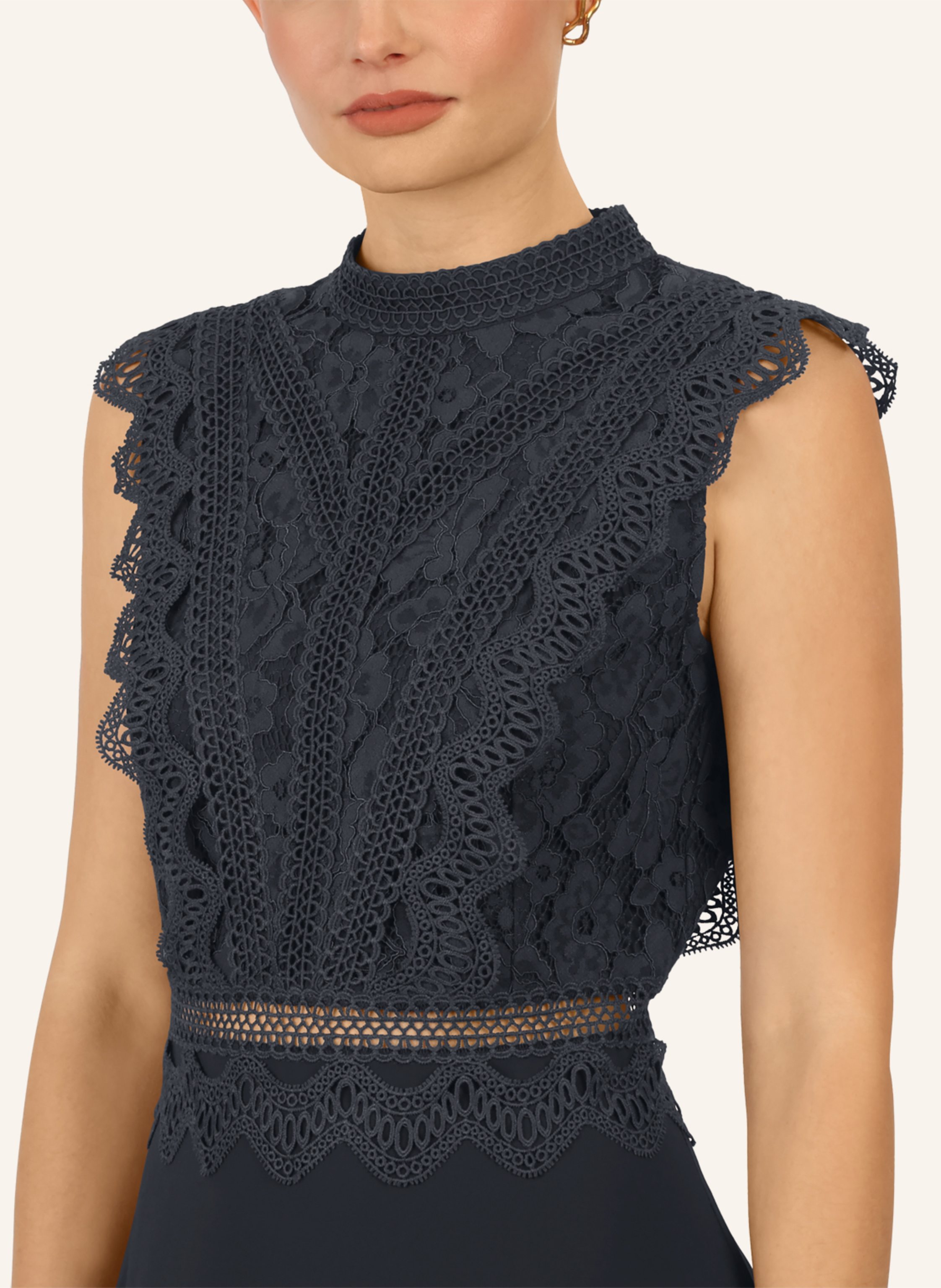 Thumbnail - Apart Abendkleid Mit Lochspitze schwarz