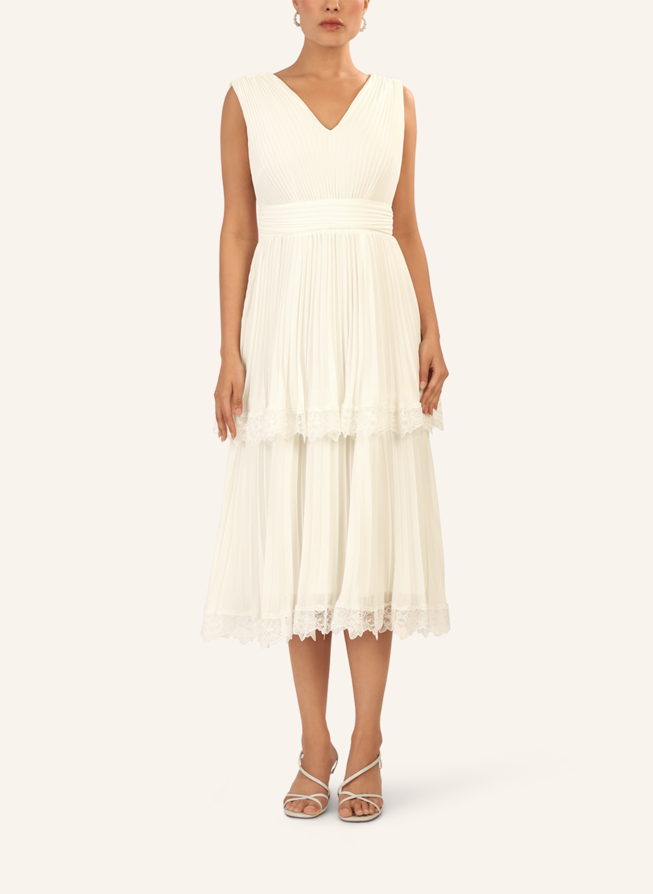 Thumbnail - Apart Plisseekleid weiss