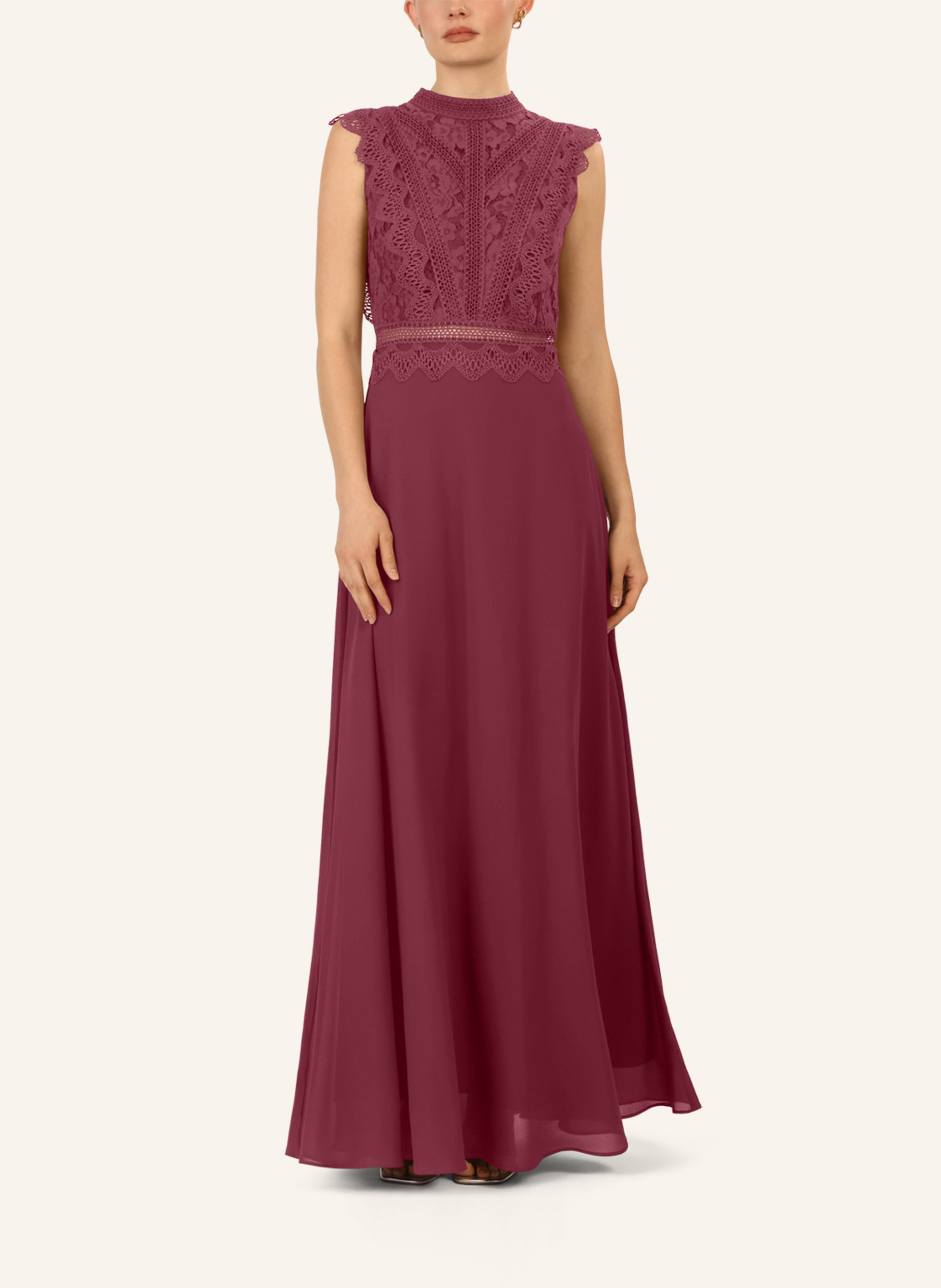 Thumbnail - Apart Abendkleid Mit Lochspitze rot