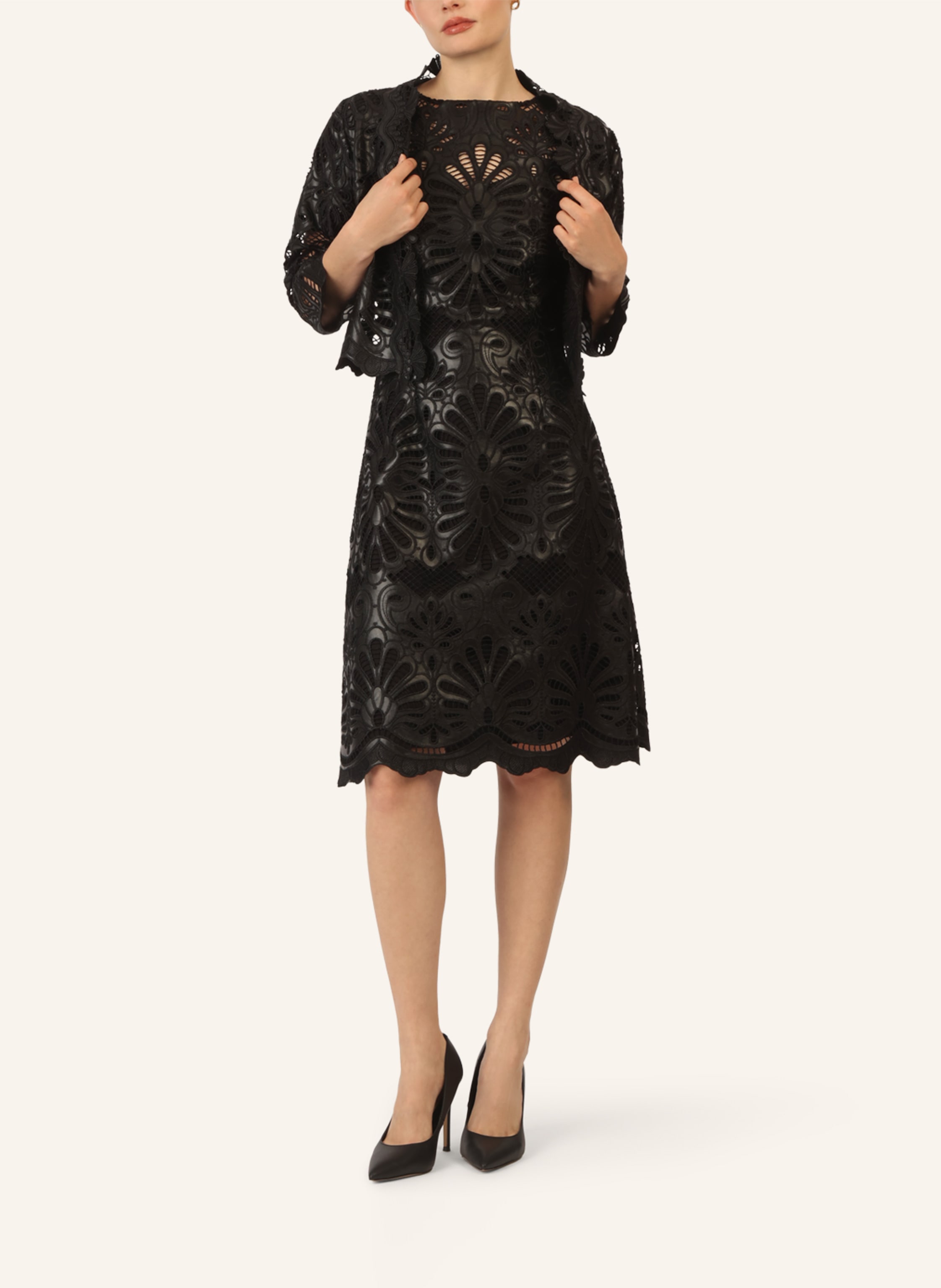 Thumbnail - Apart Kunstlederkleid schwarz