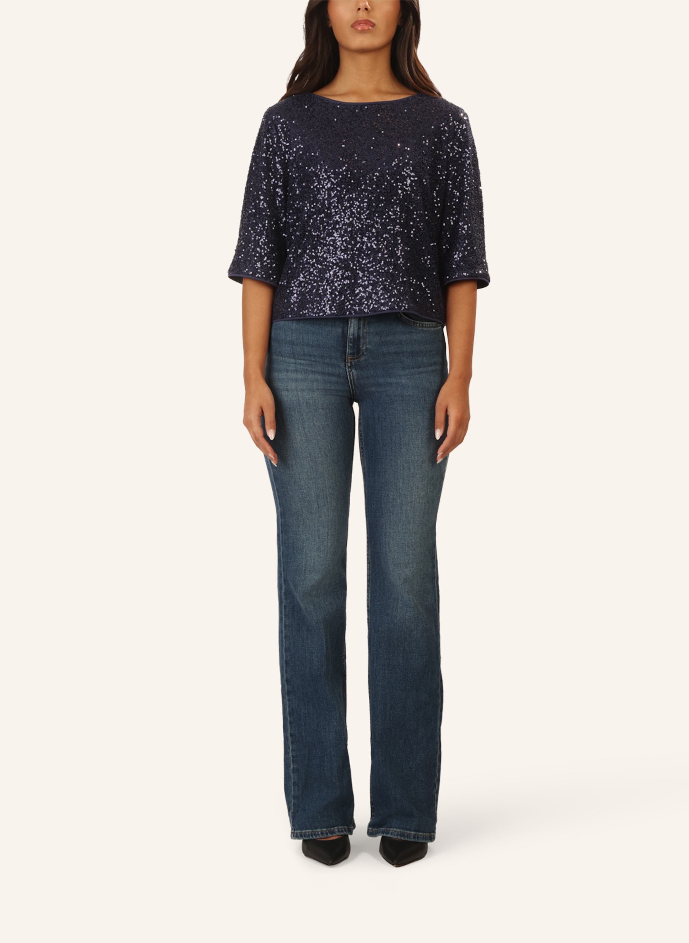 Thumbnail - Apart Paillettenshirt blau