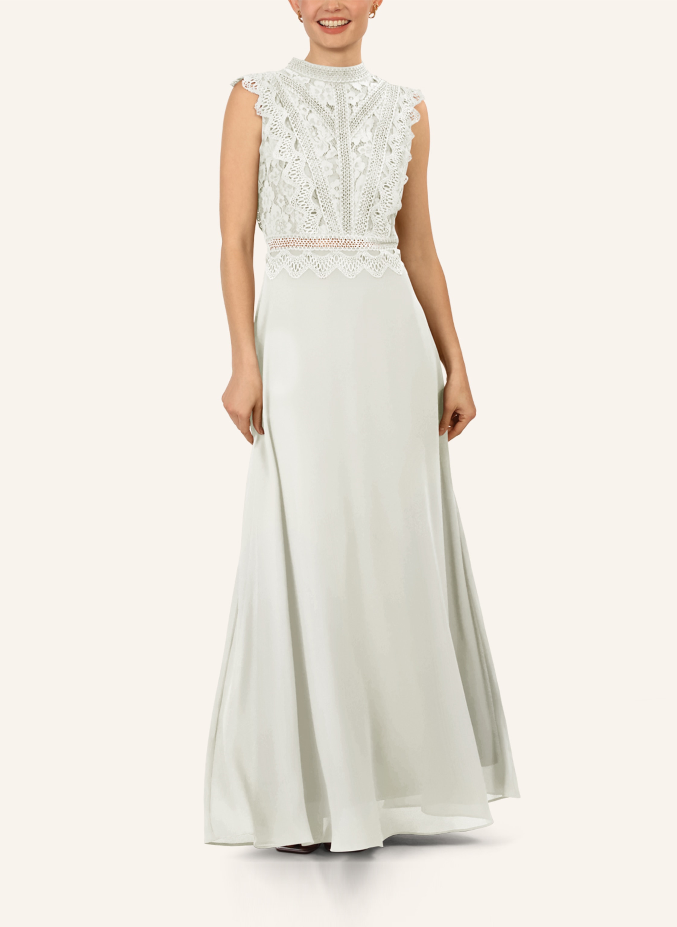 Thumbnail - Apart Abendkleid Mit Lochspitze weiss