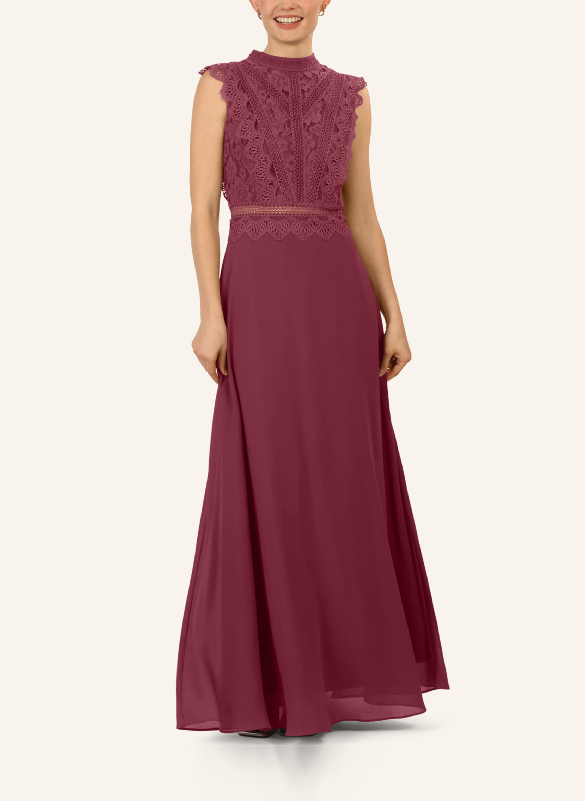 Thumbnail - Apart Abendkleid Mit Lochspitze rot