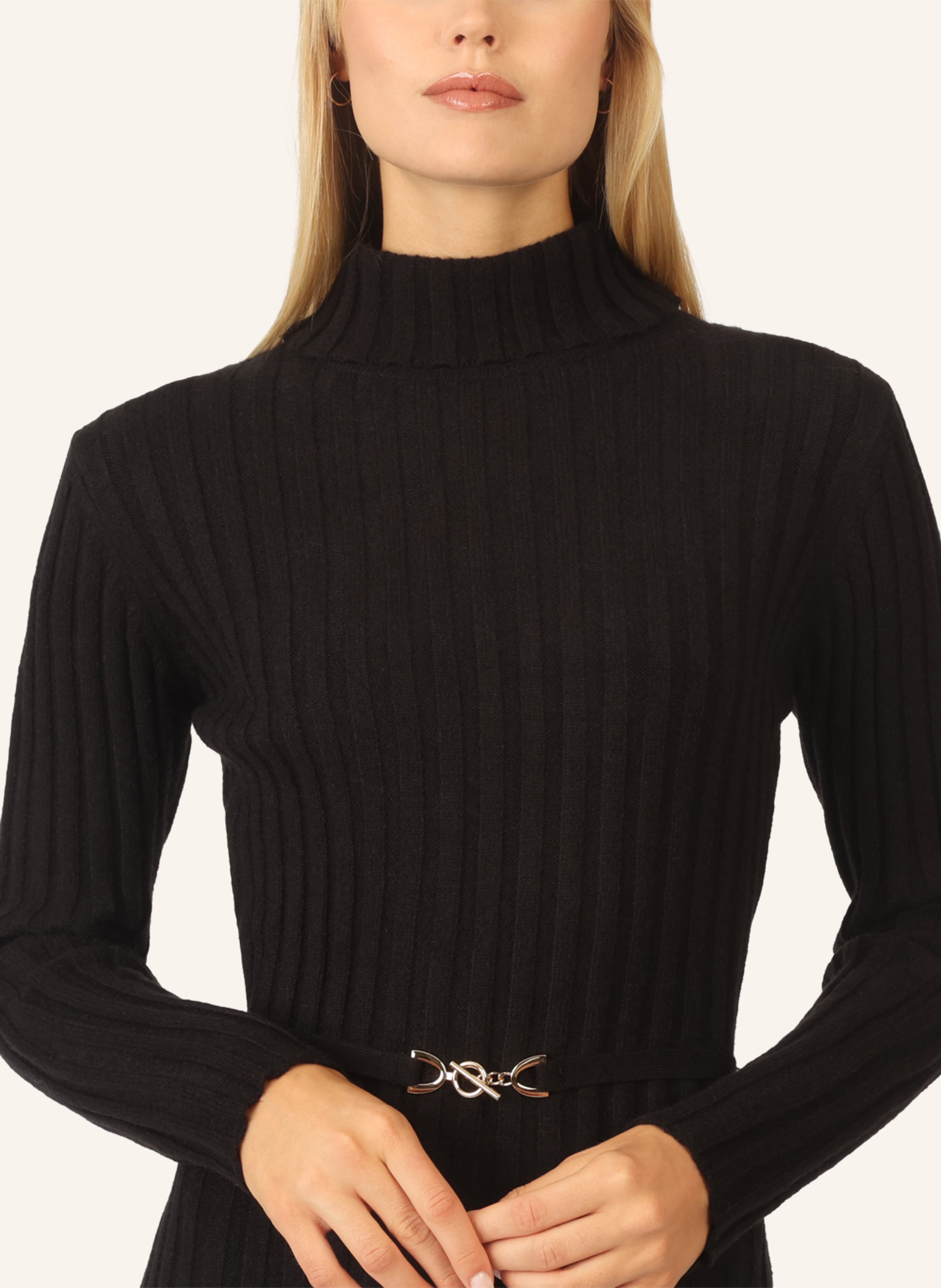 Thumbnail - Apart Midistrickkleid schwarz