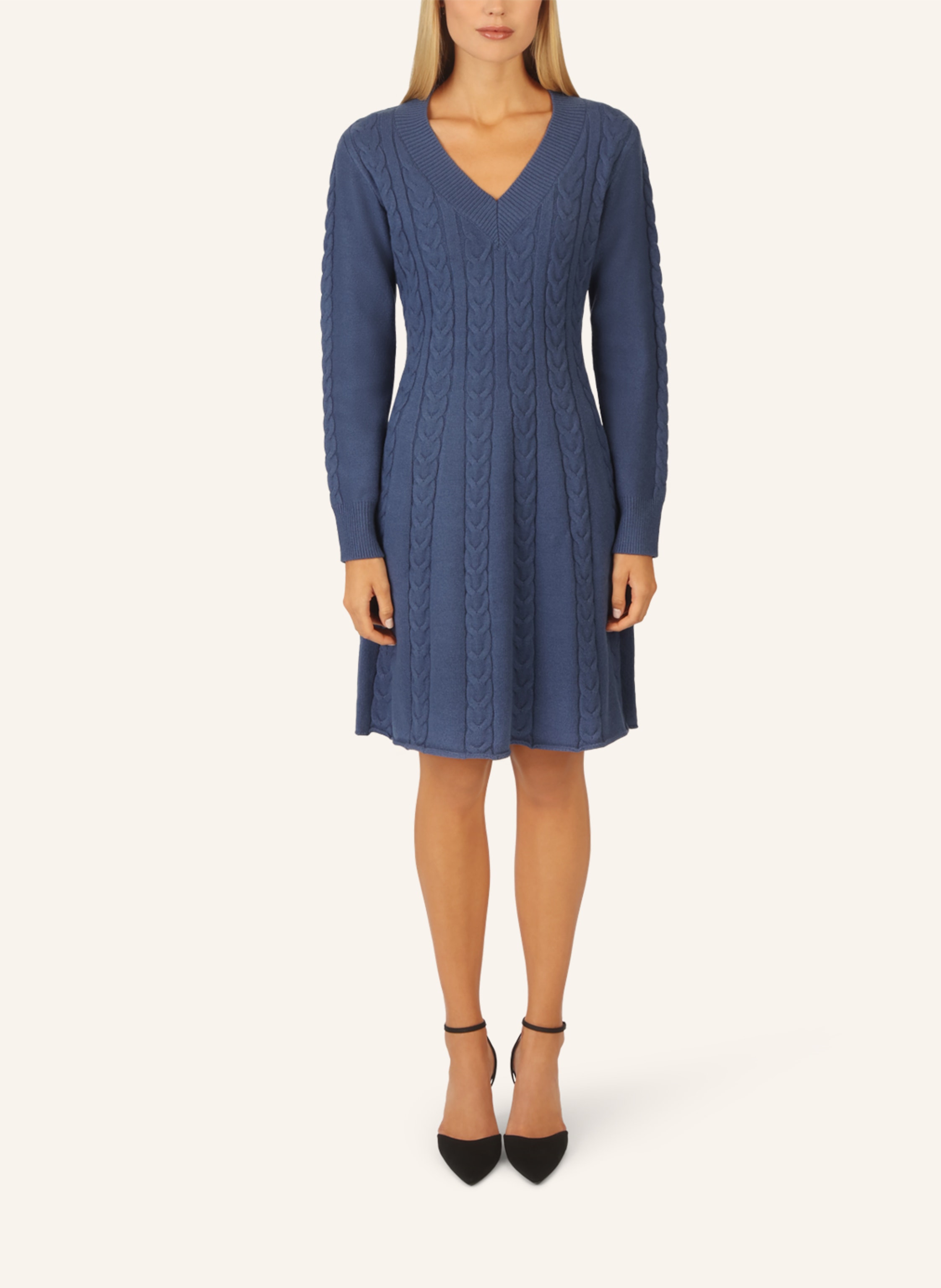 Thumbnail - Apart Strickkleid blau