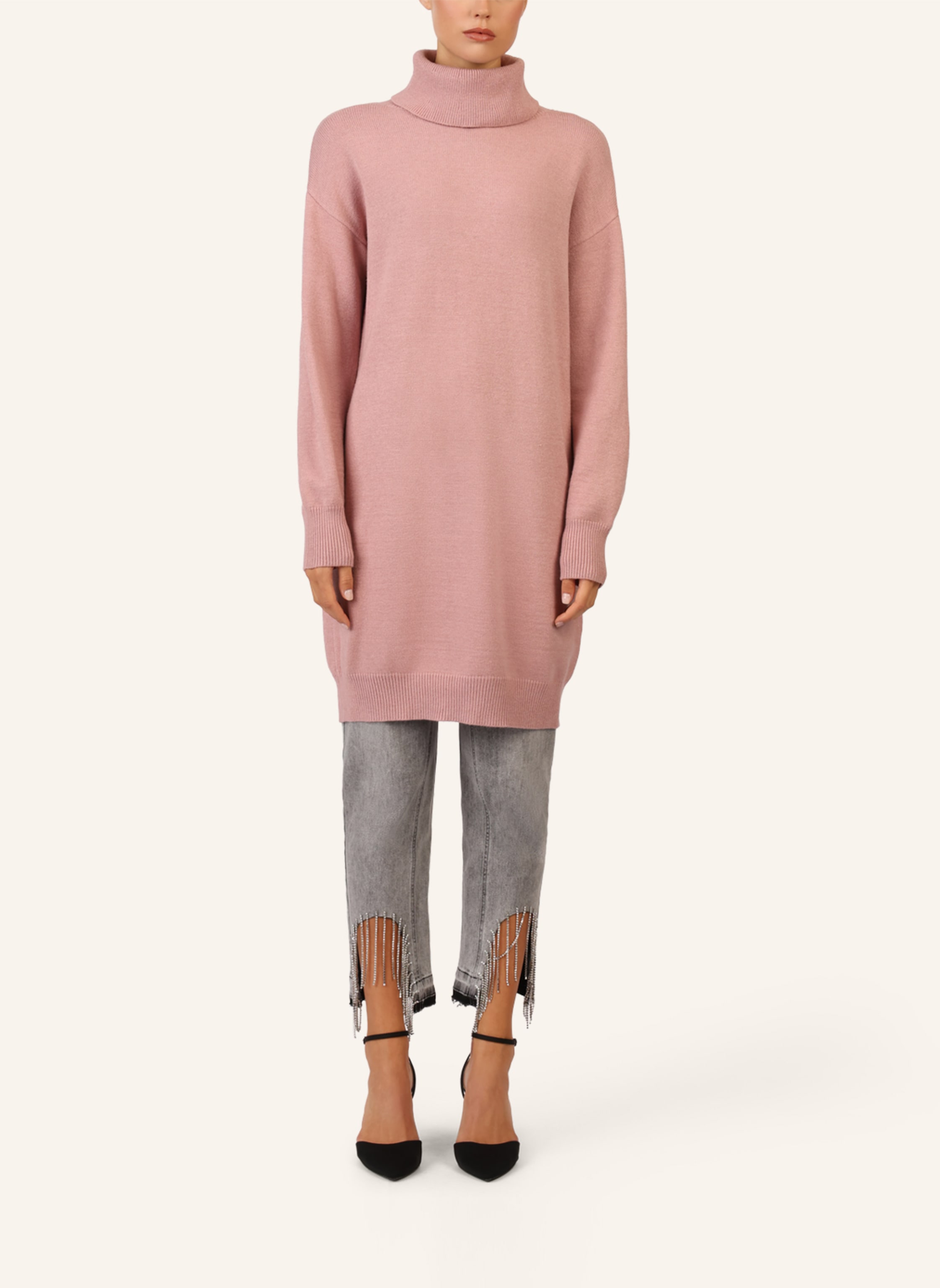 Thumbnail - Apart Overside Strickkleid lila