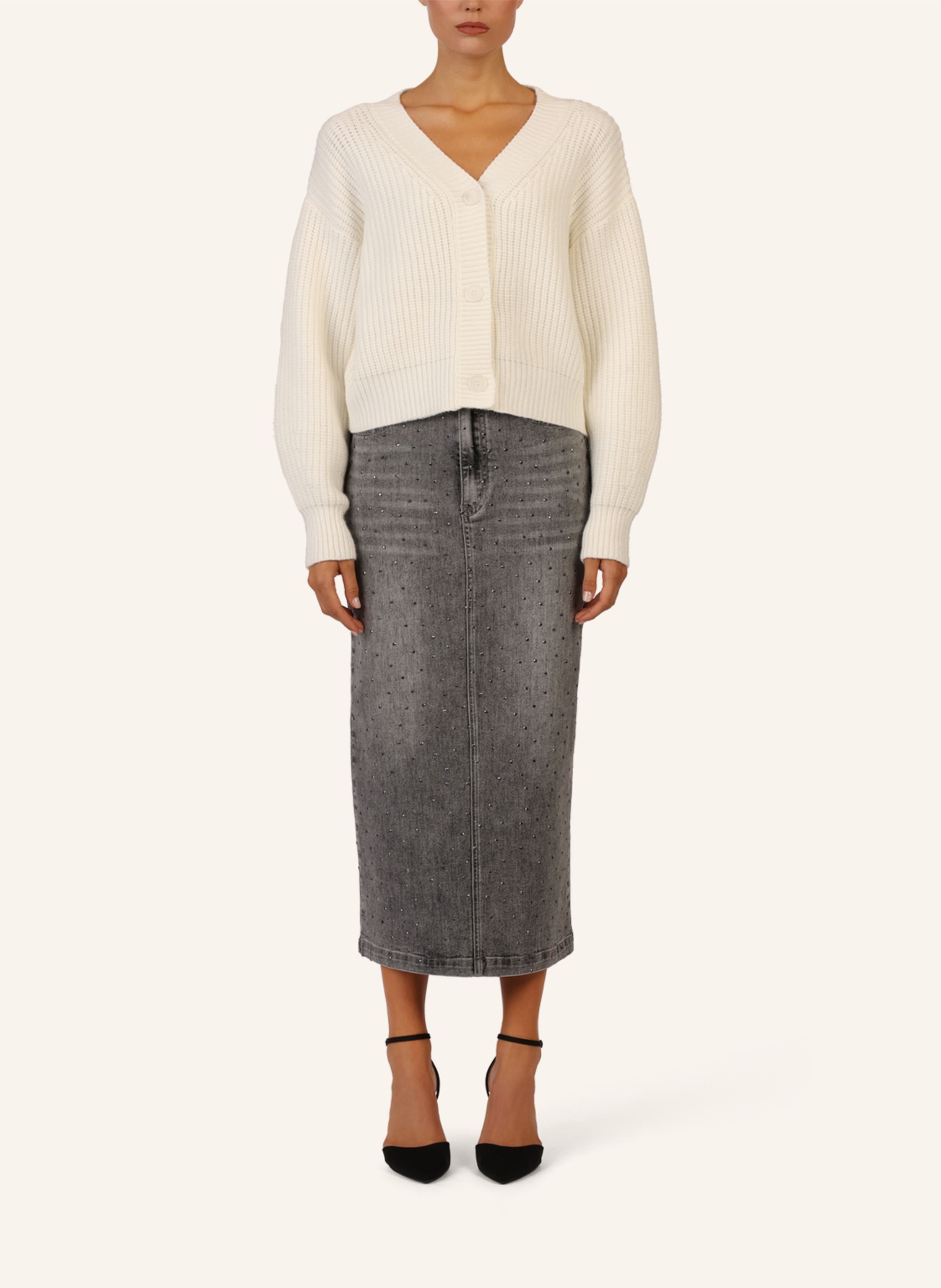 Thumbnail - Apart Oversized Strickjacke weiss