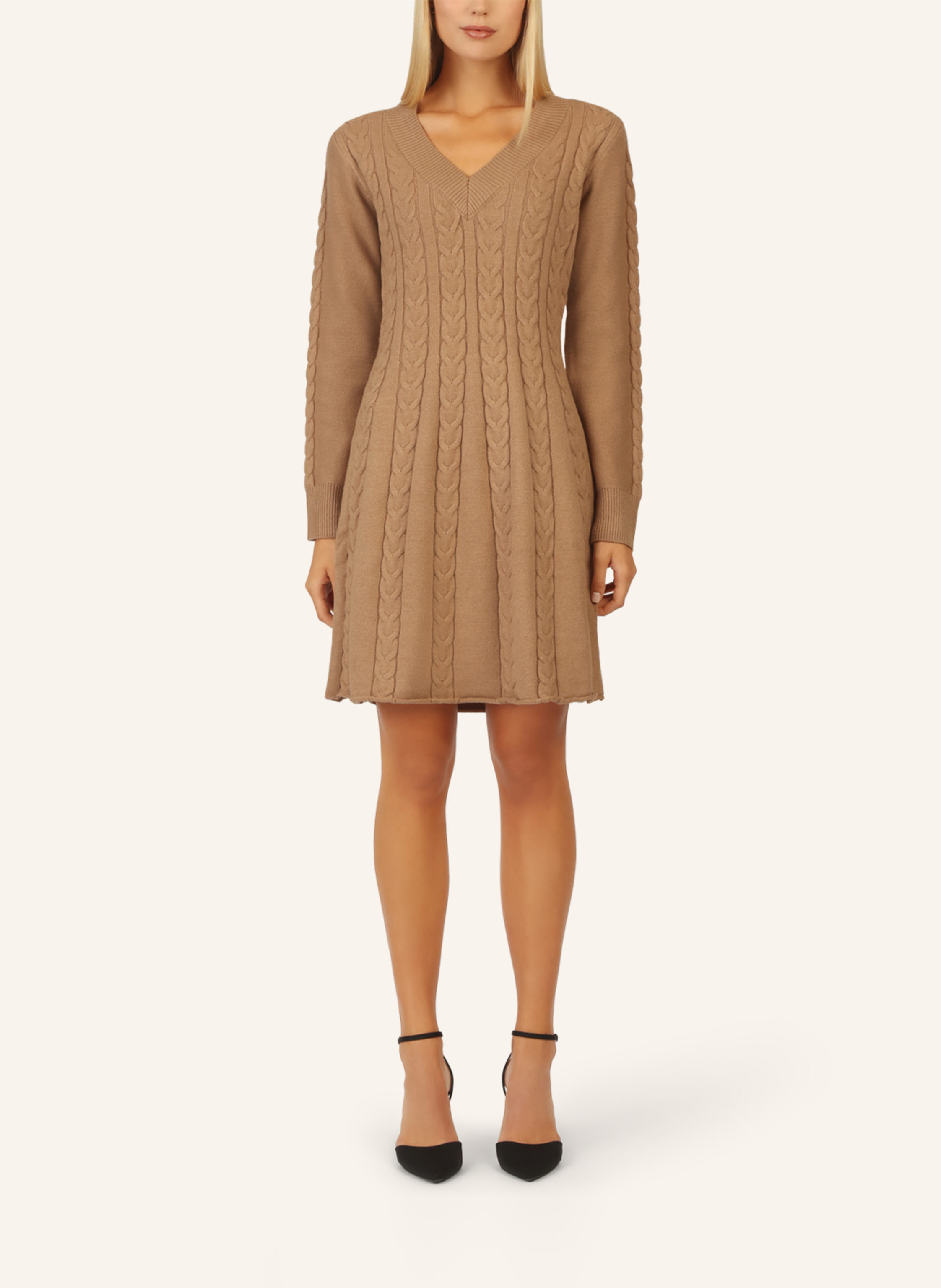 Thumbnail - Apart Strickkleid braun