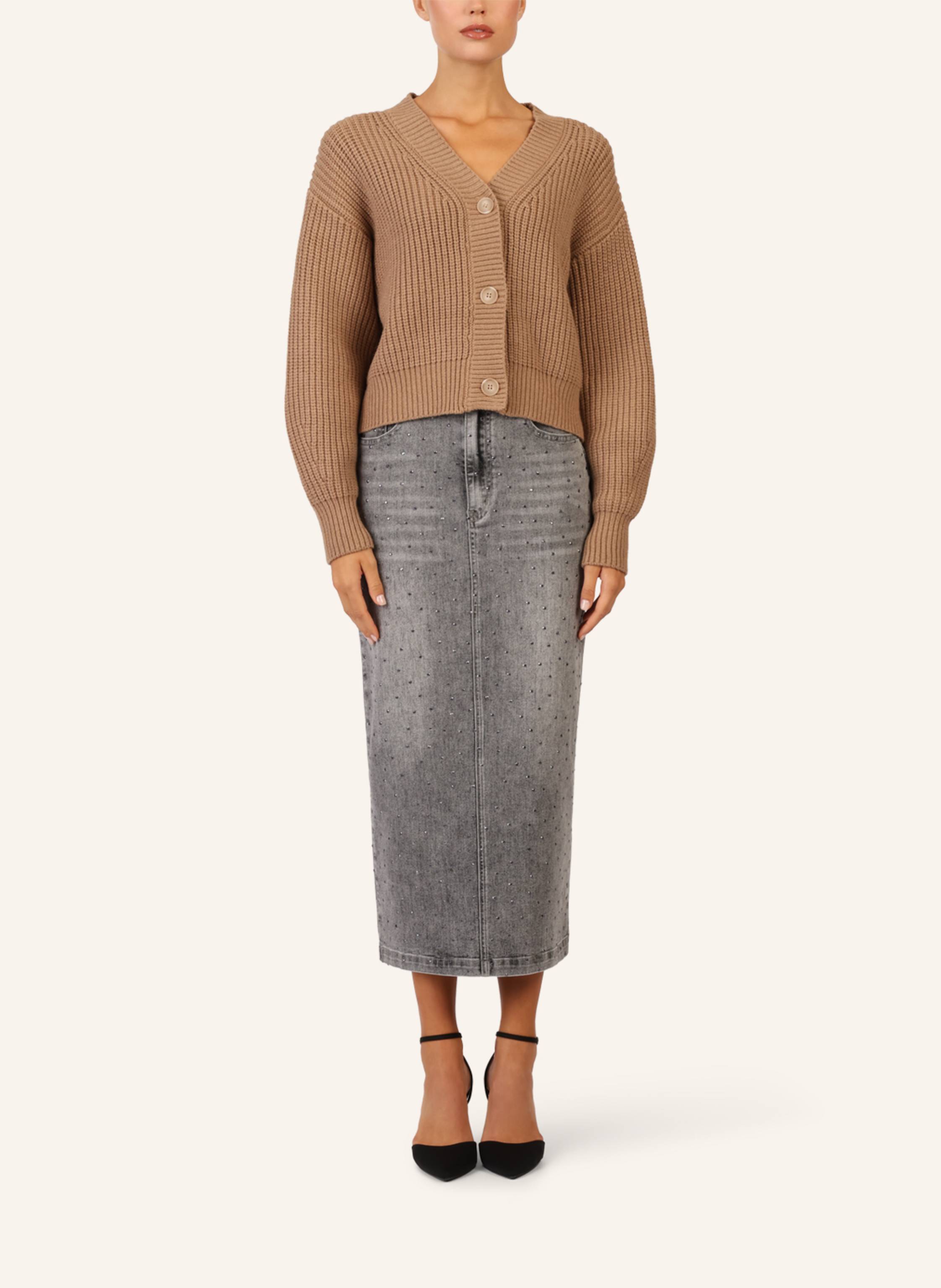 Thumbnail - Apart Oversized Strickjacke braun