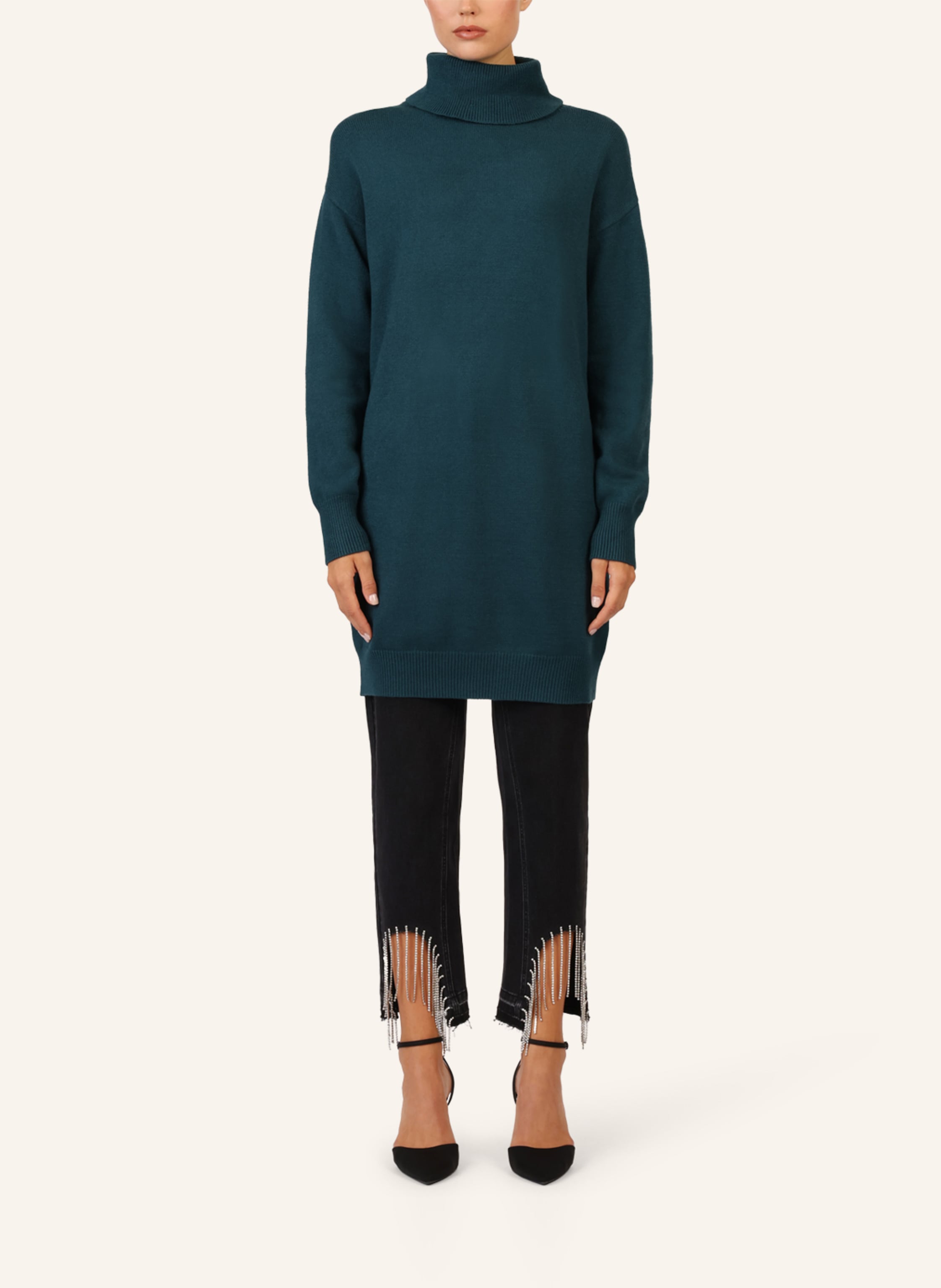 Thumbnail - Apart Overside Strickkleid gruen