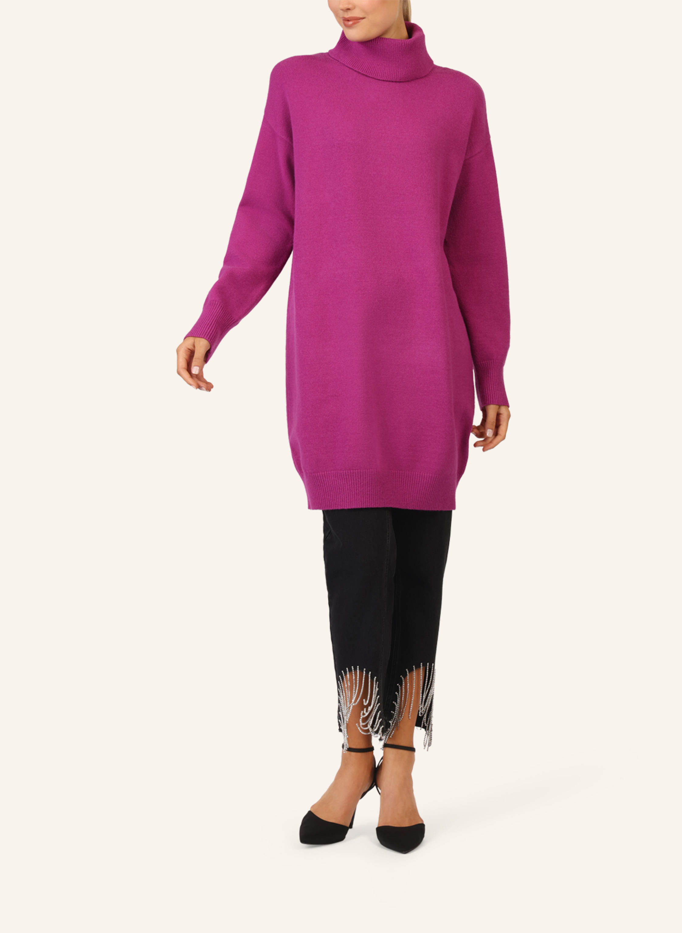 Thumbnail - Apart Overside Strickkleid lila