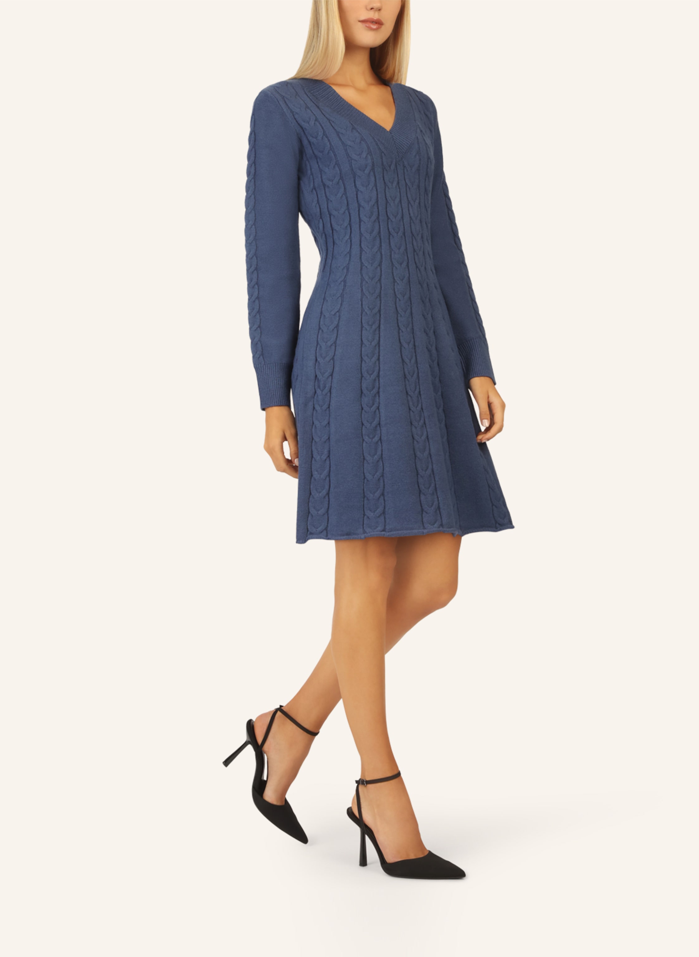 Thumbnail - Apart Strickkleid blau