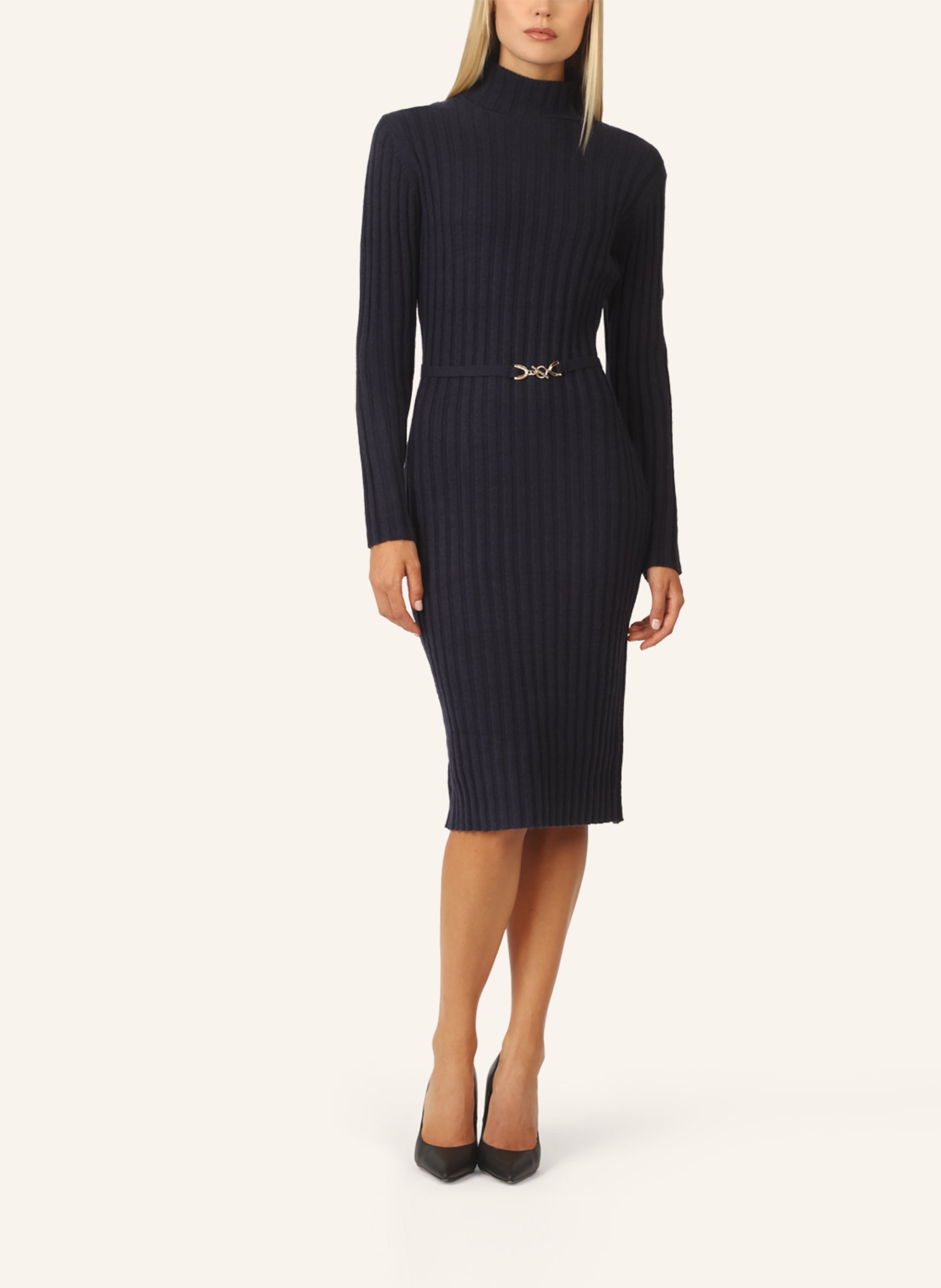 Thumbnail - Apart Midistrickkleid blau