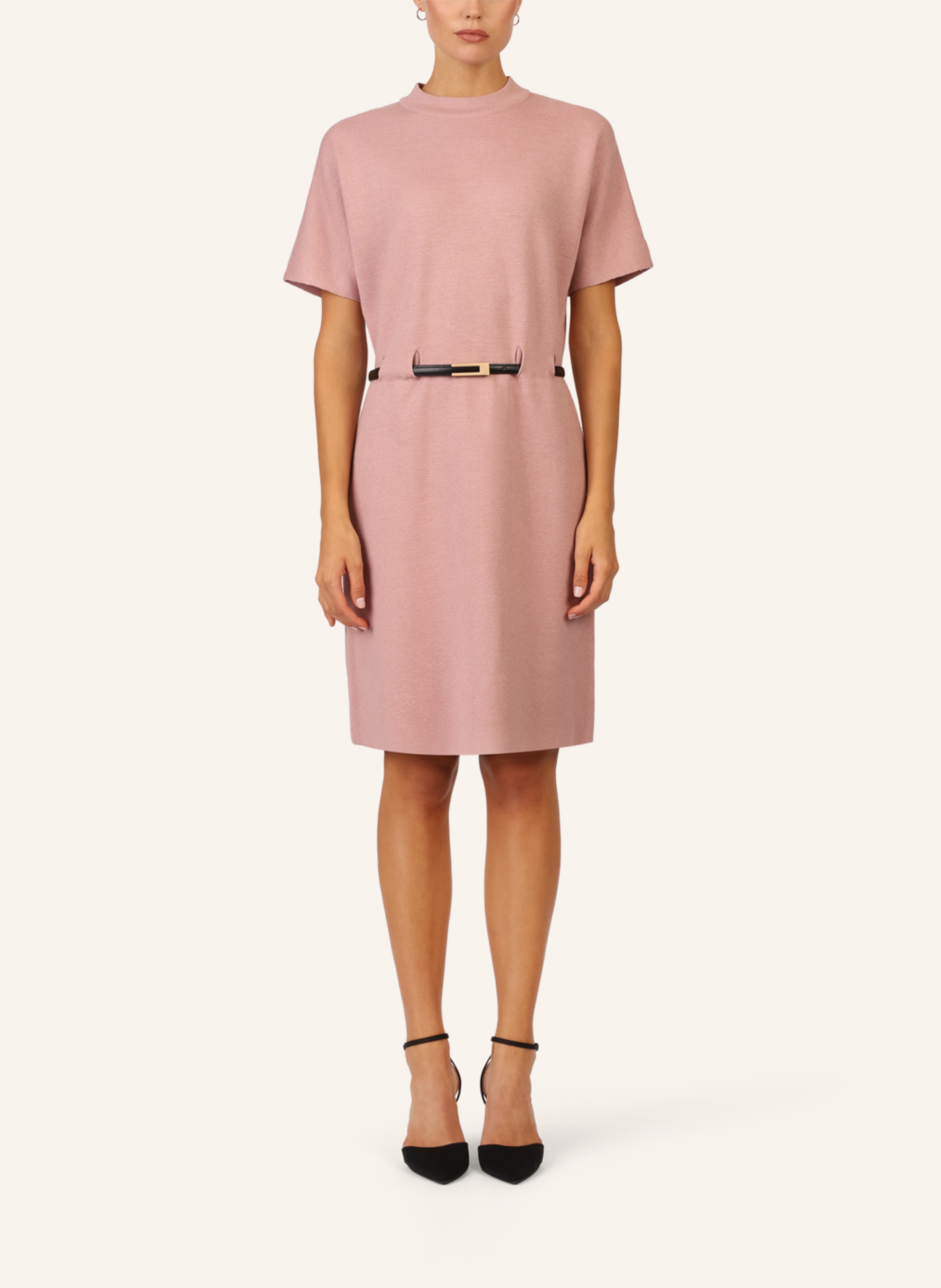 Thumbnail - Apart Strickkleid Mit Gürtel lila