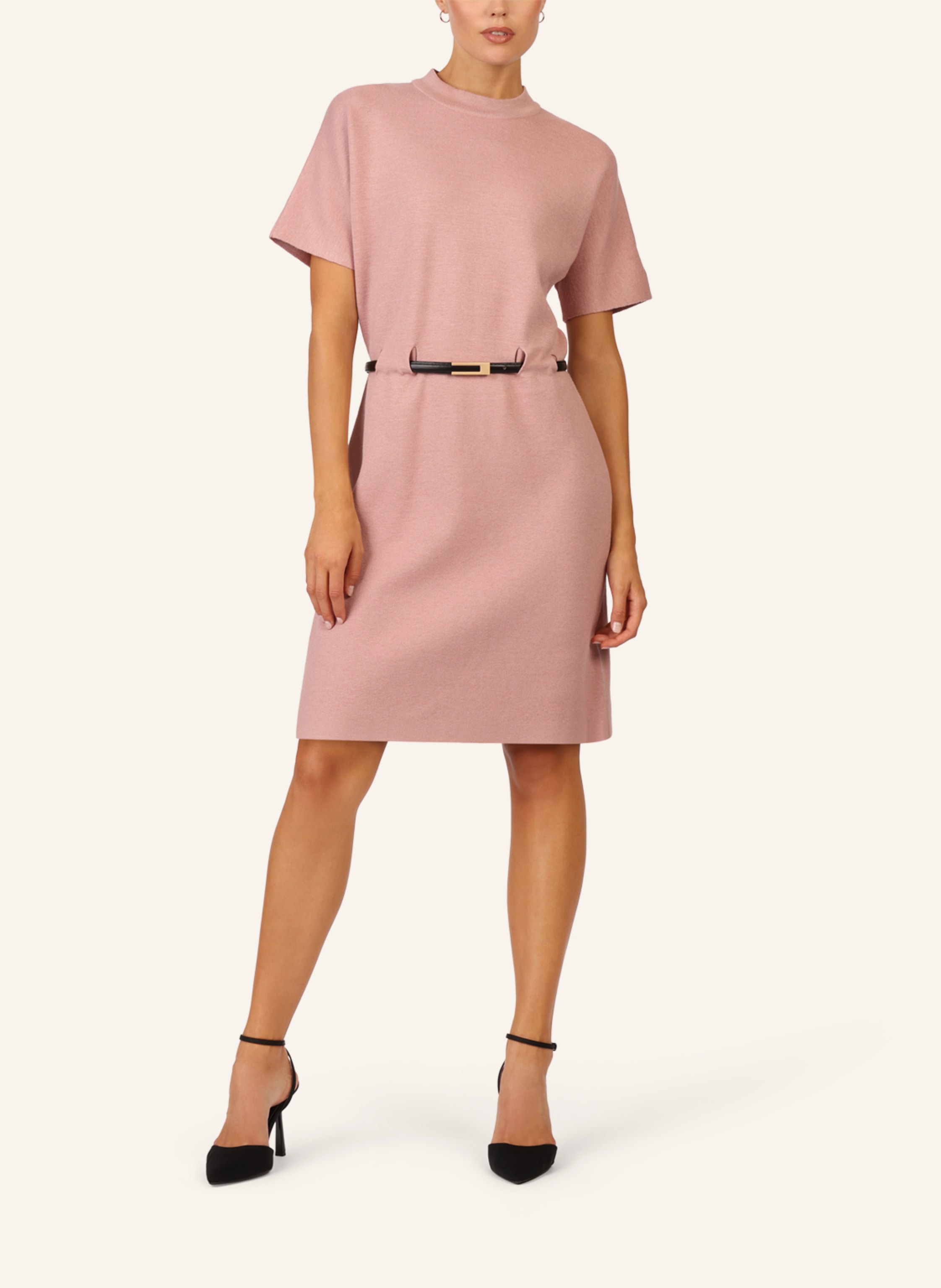 Thumbnail - Apart Strickkleid Mit Gürtel lila