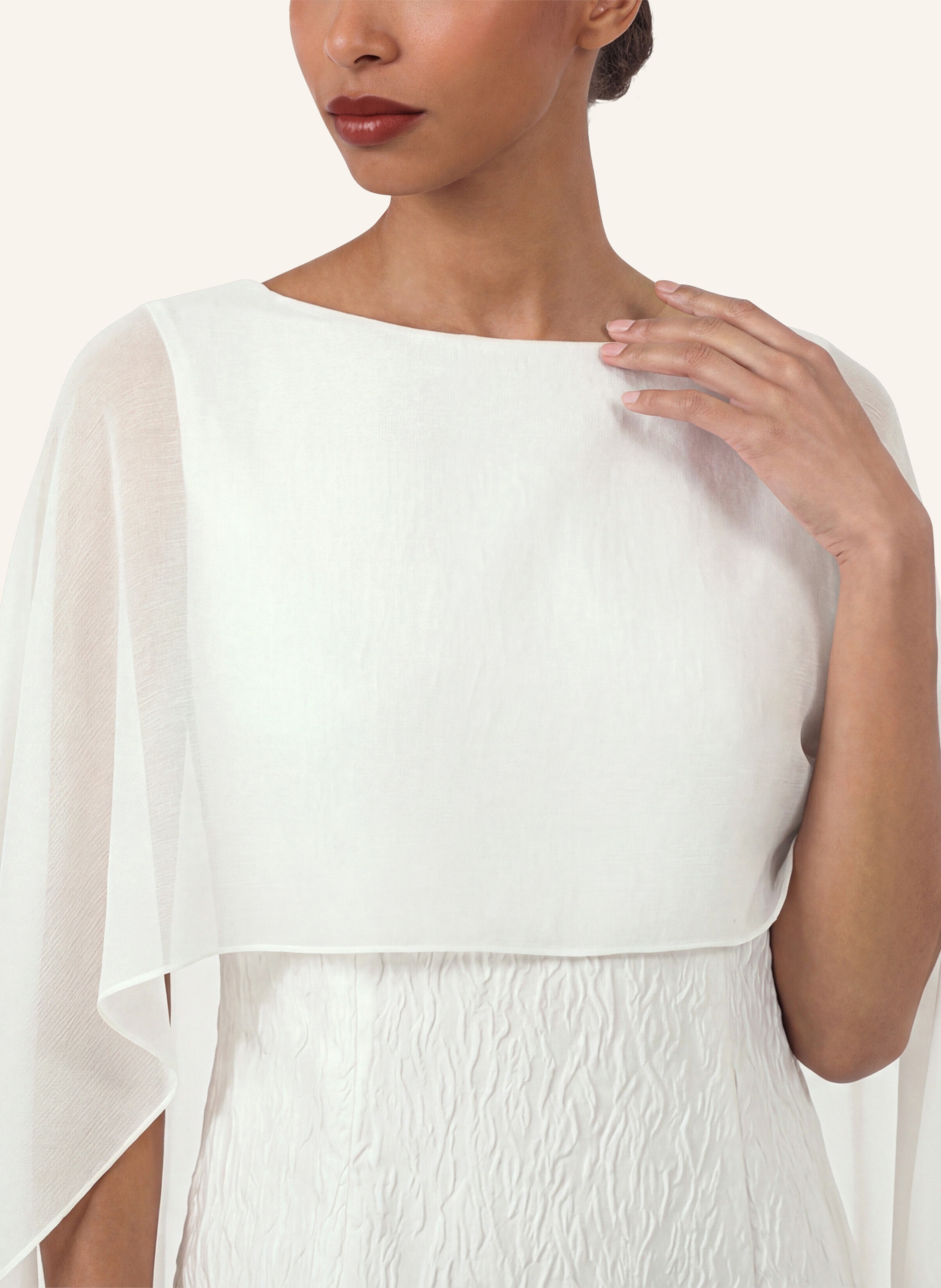 Thumbnail - Apart Kleid Mit Cape weiss