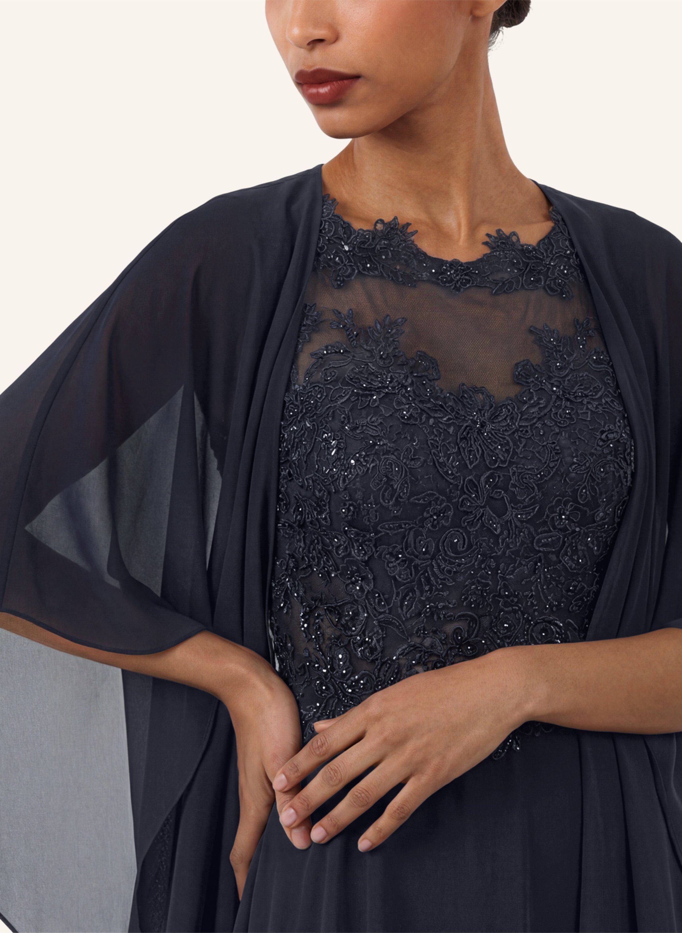 Thumbnail - Apart Chiffonstola blau