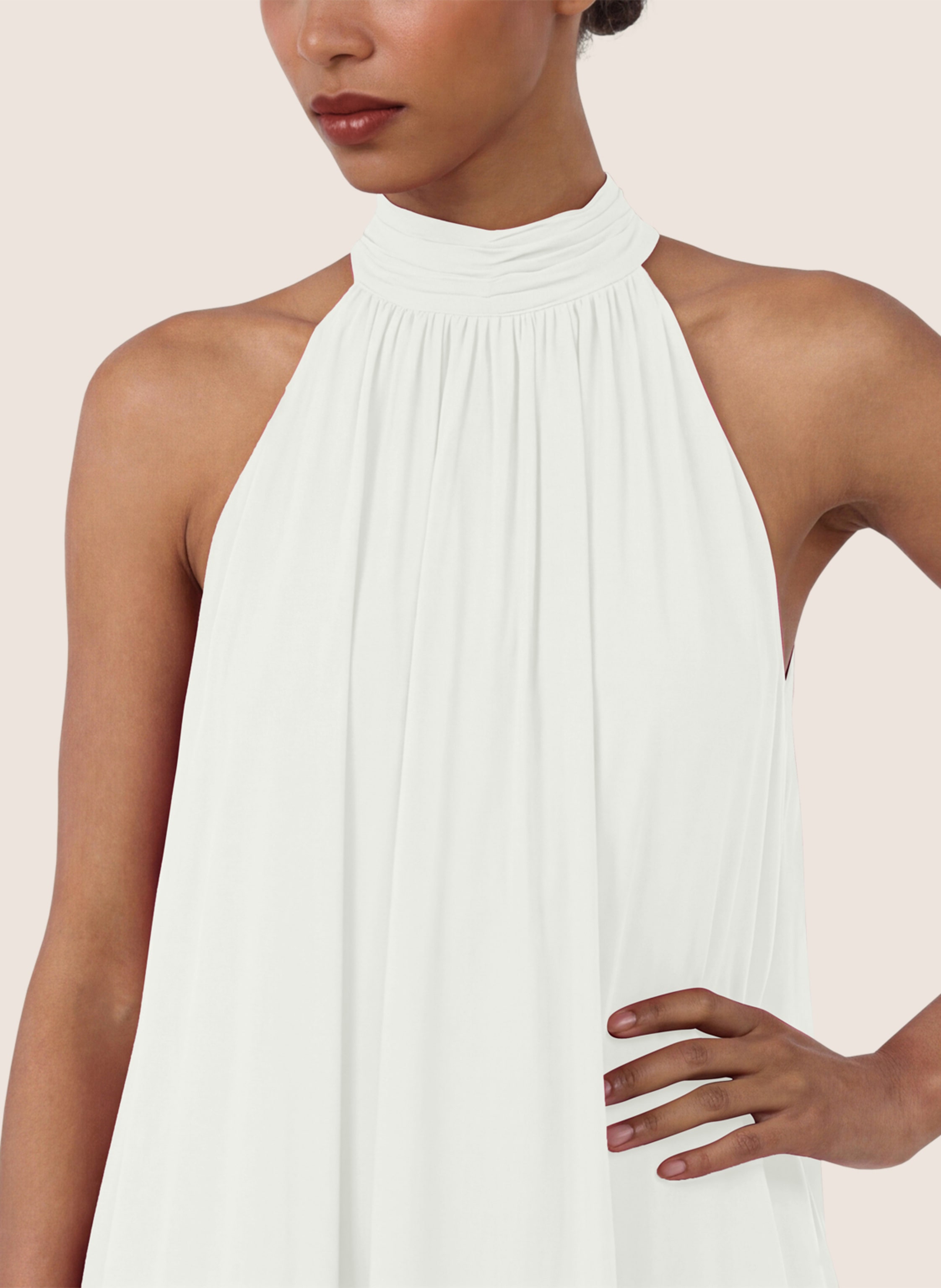 Thumbnail - Apart Abendkleid Mit Volants weiss