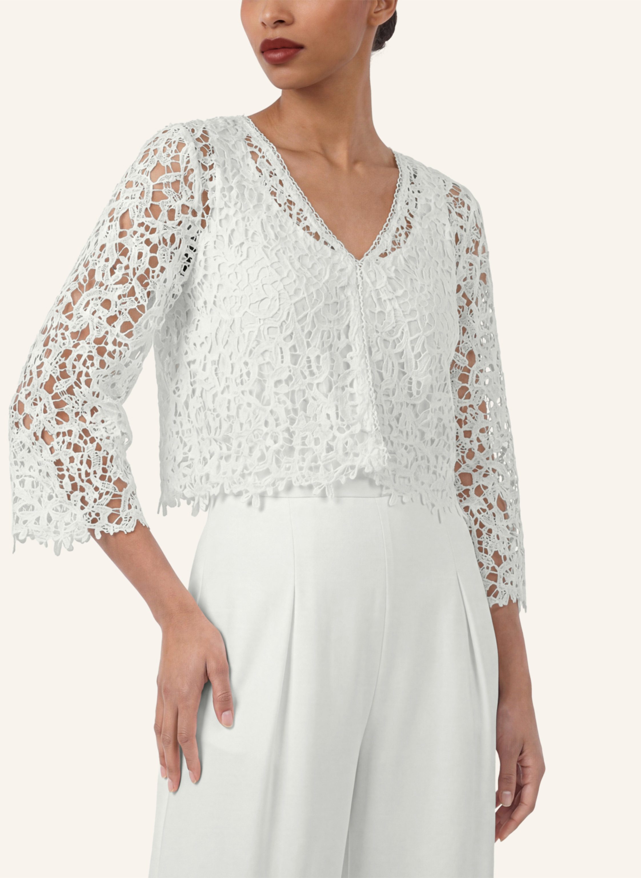 Thumbnail - Apart Overall Mit Spitzenjäckchen weiss