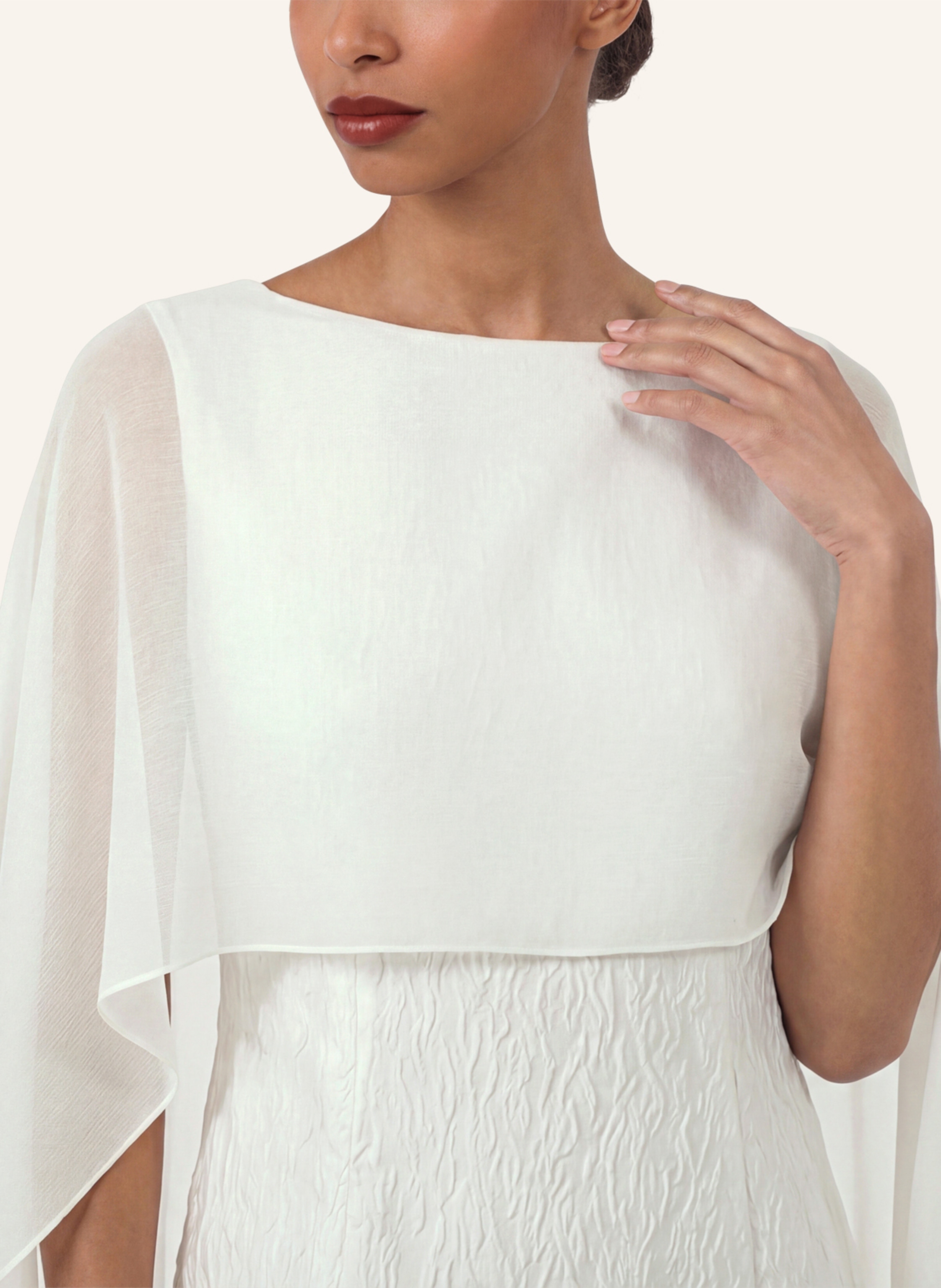 Thumbnail - Apart Kleid Mit Cape weiss