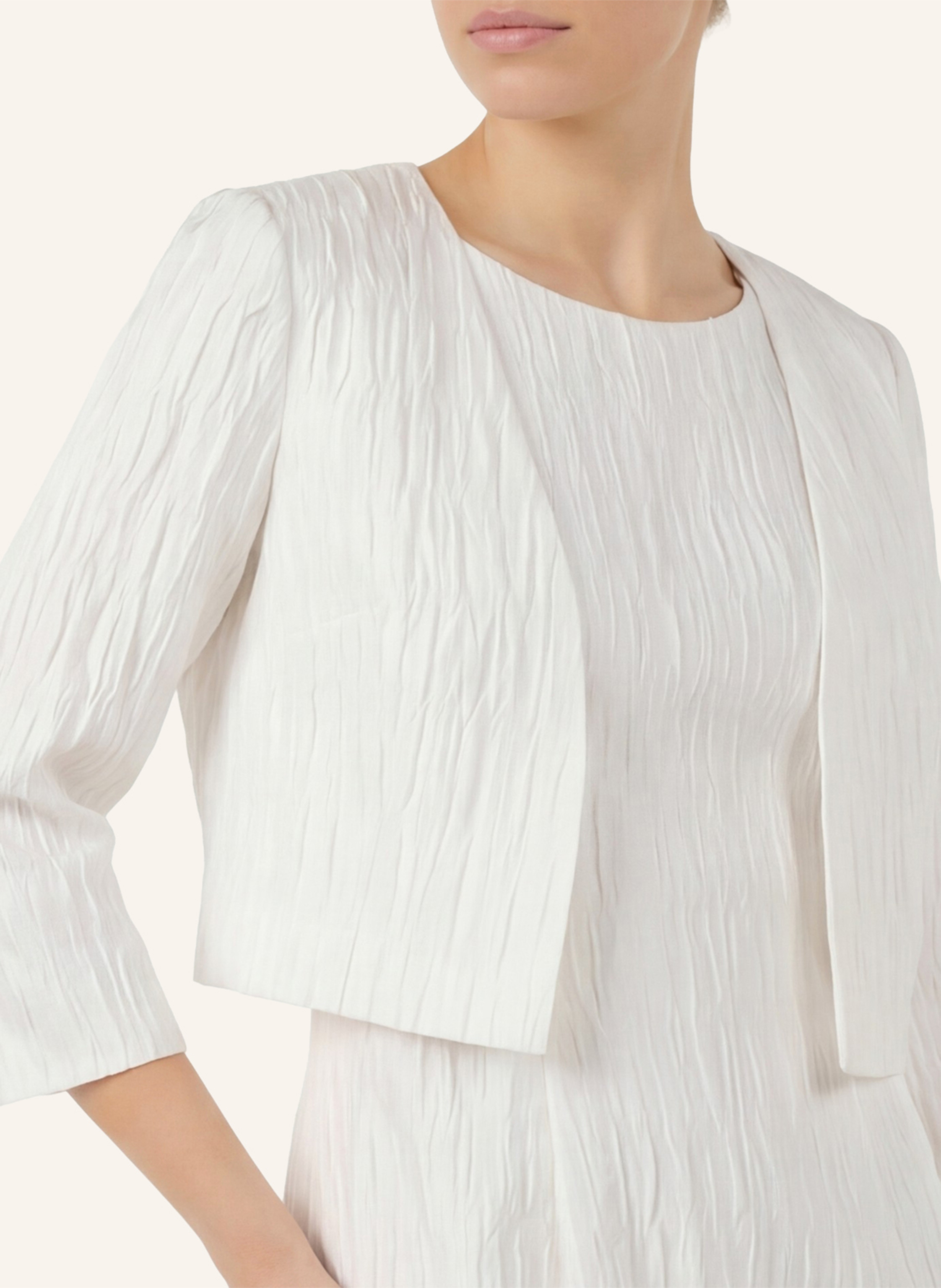 Thumbnail - Apart Jacquard Bolero weiss