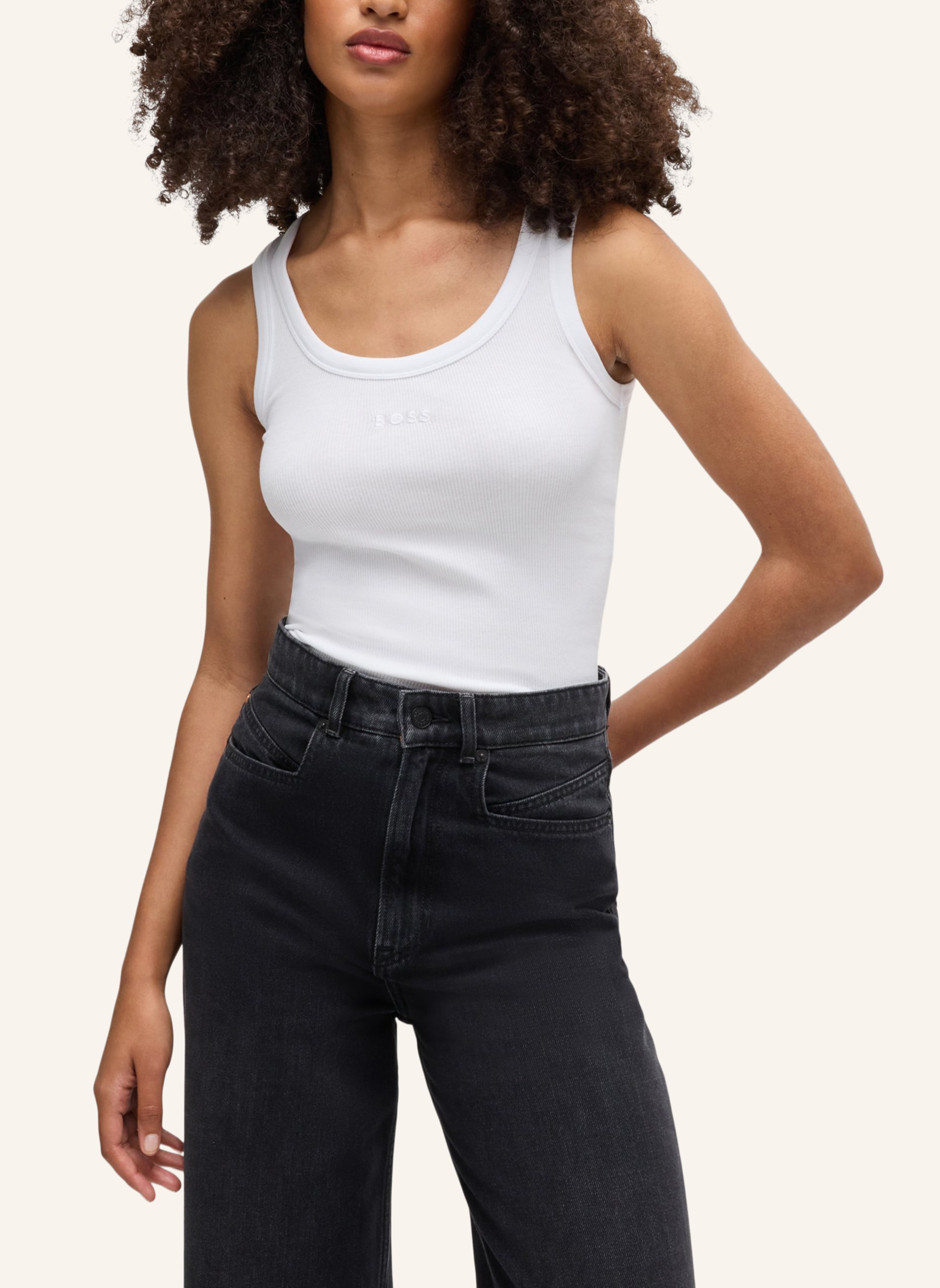 Thumbnail - Boss Casual Top C_Ematite Slim Fit weiss