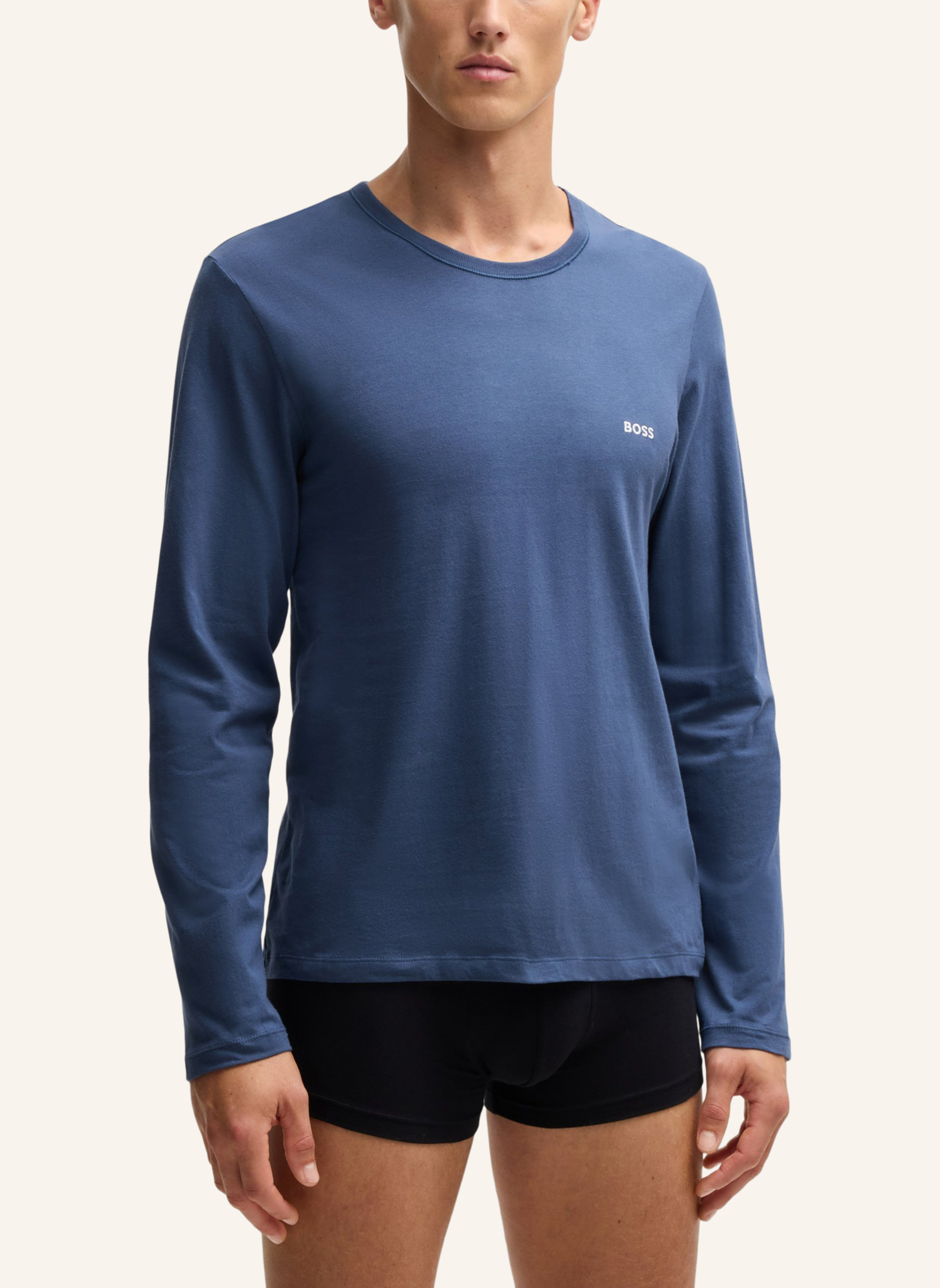 Thumbnail - Boss 3er-Pack Longsleeves schwarz