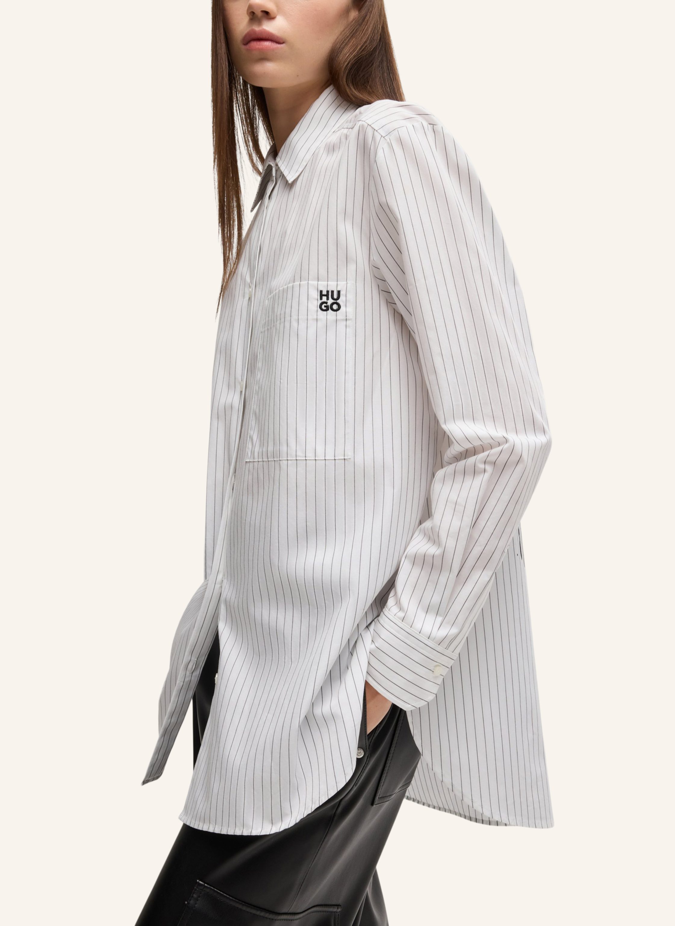 Thumbnail - Hugo Business Bluse The Oversize Shirt Oversize Fit lila