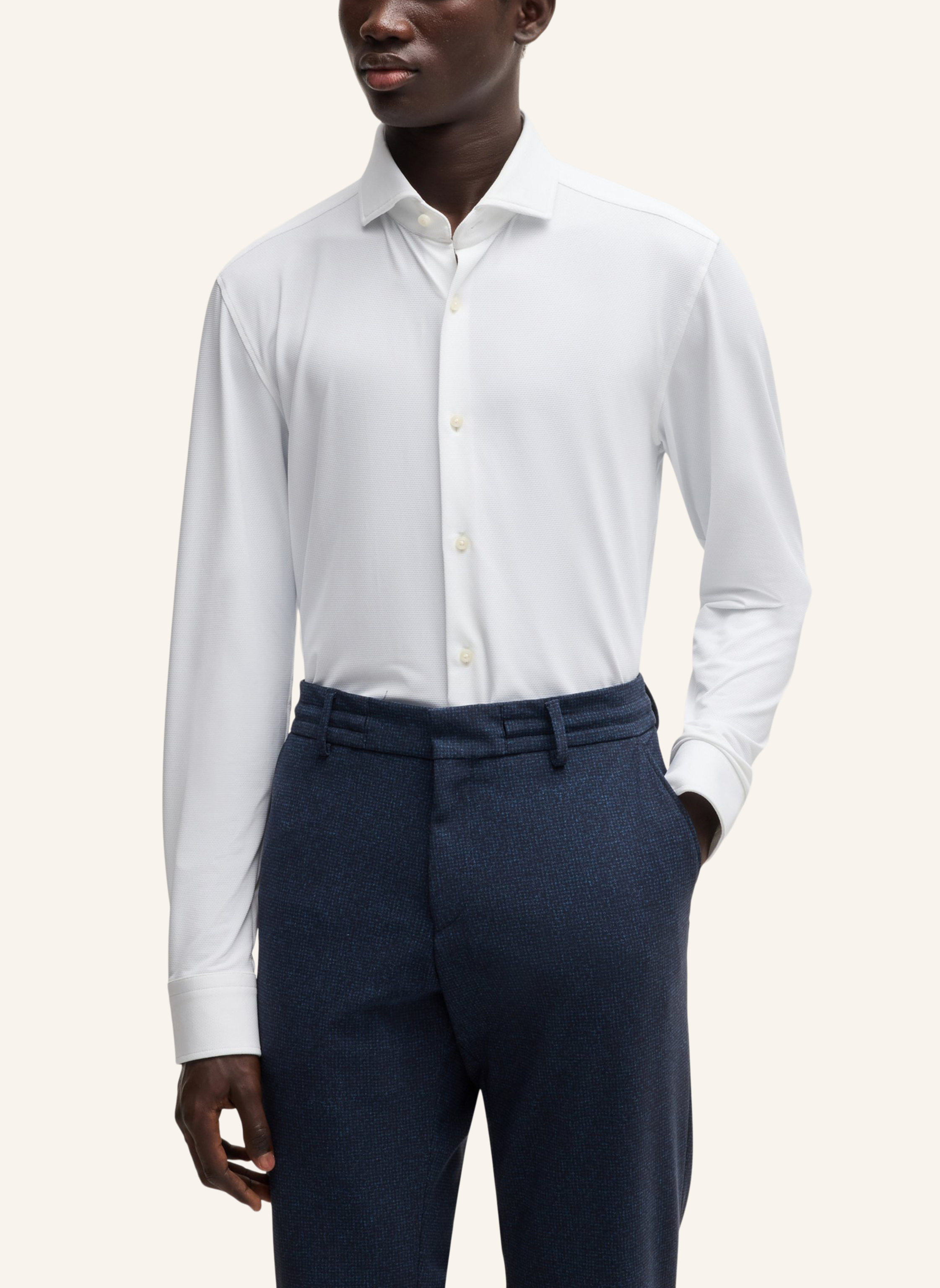 Thumbnail - Boss Business Hemd P-Hank-Spread-c1-222 Slim Fit weiss