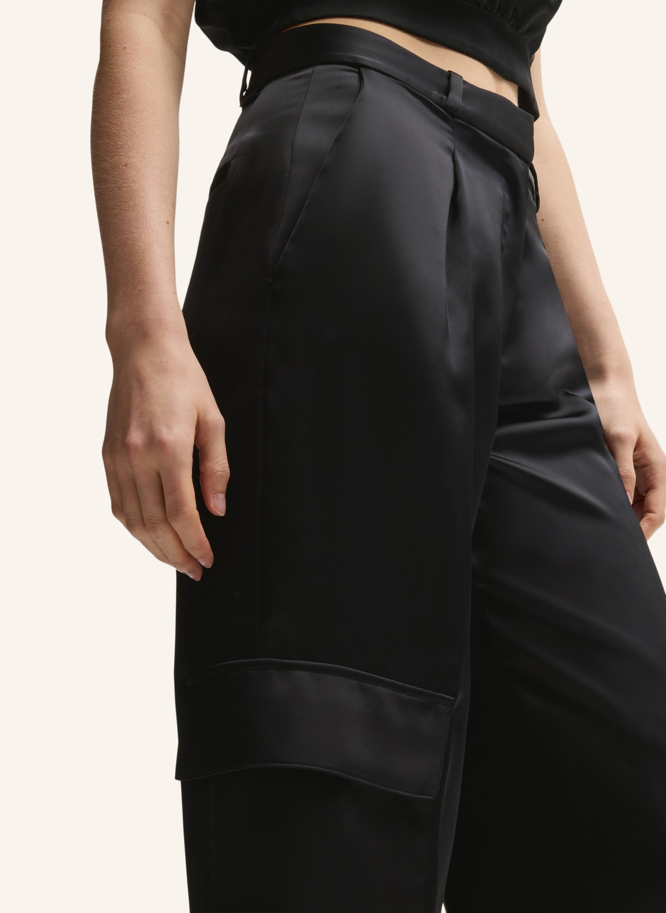 Thumbnail - Hugo Casual Hose Hanira-1 Relaxed Fit schwarz