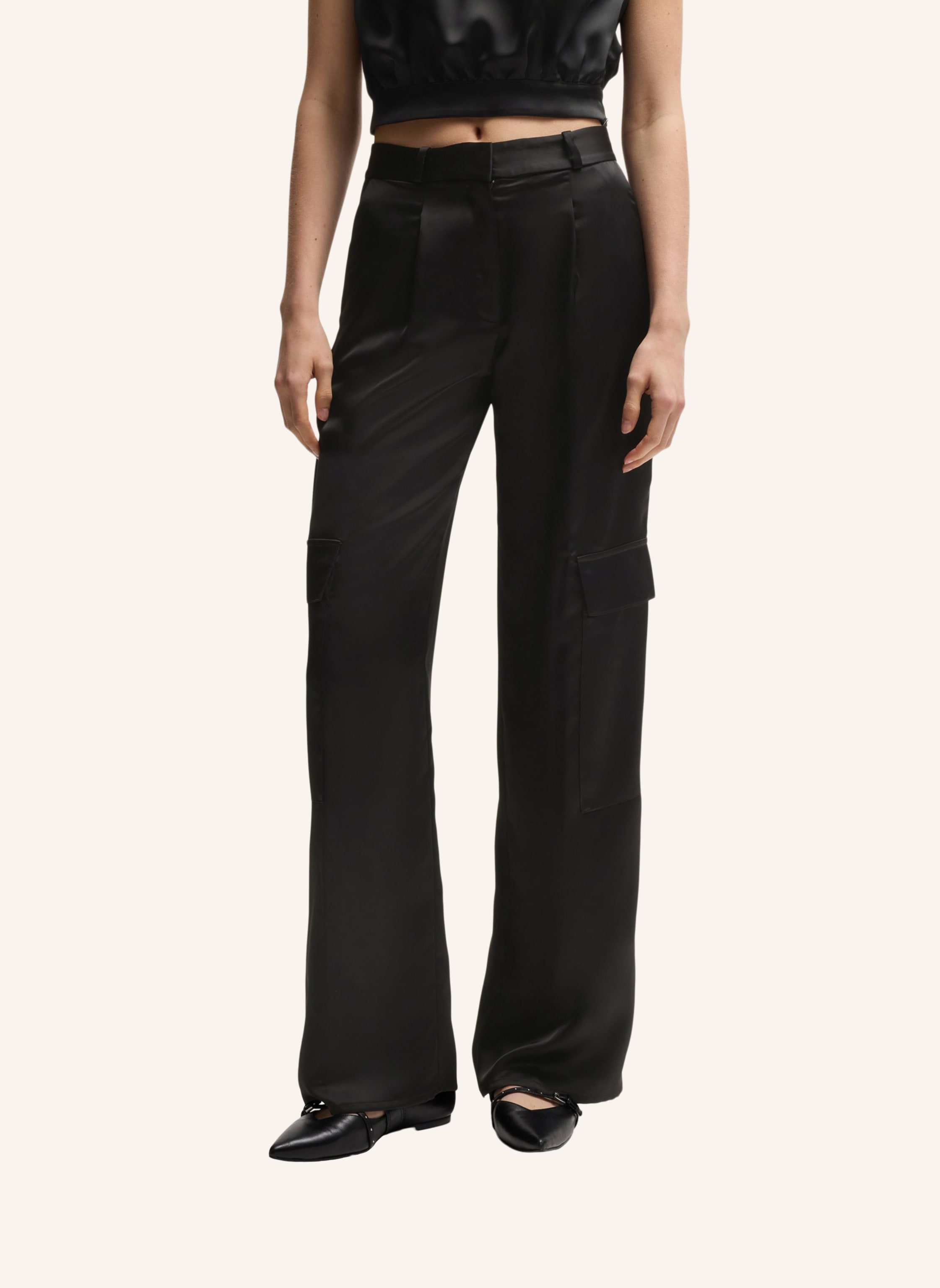 Thumbnail - Hugo Casual Hose Hanira-1 Relaxed Fit schwarz