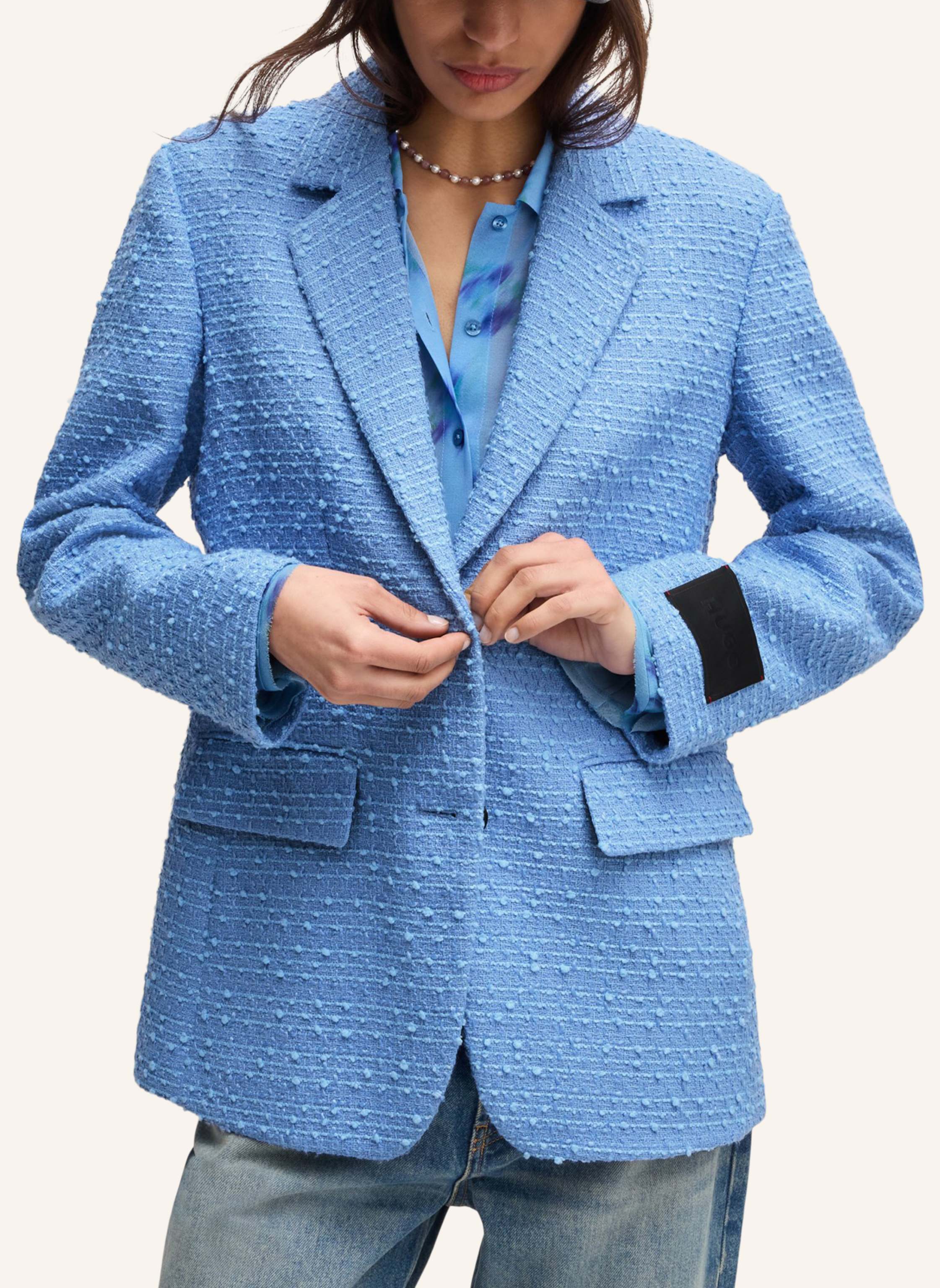 Thumbnail - Hugo Blazer Areota-1 Relaxed Fit blau