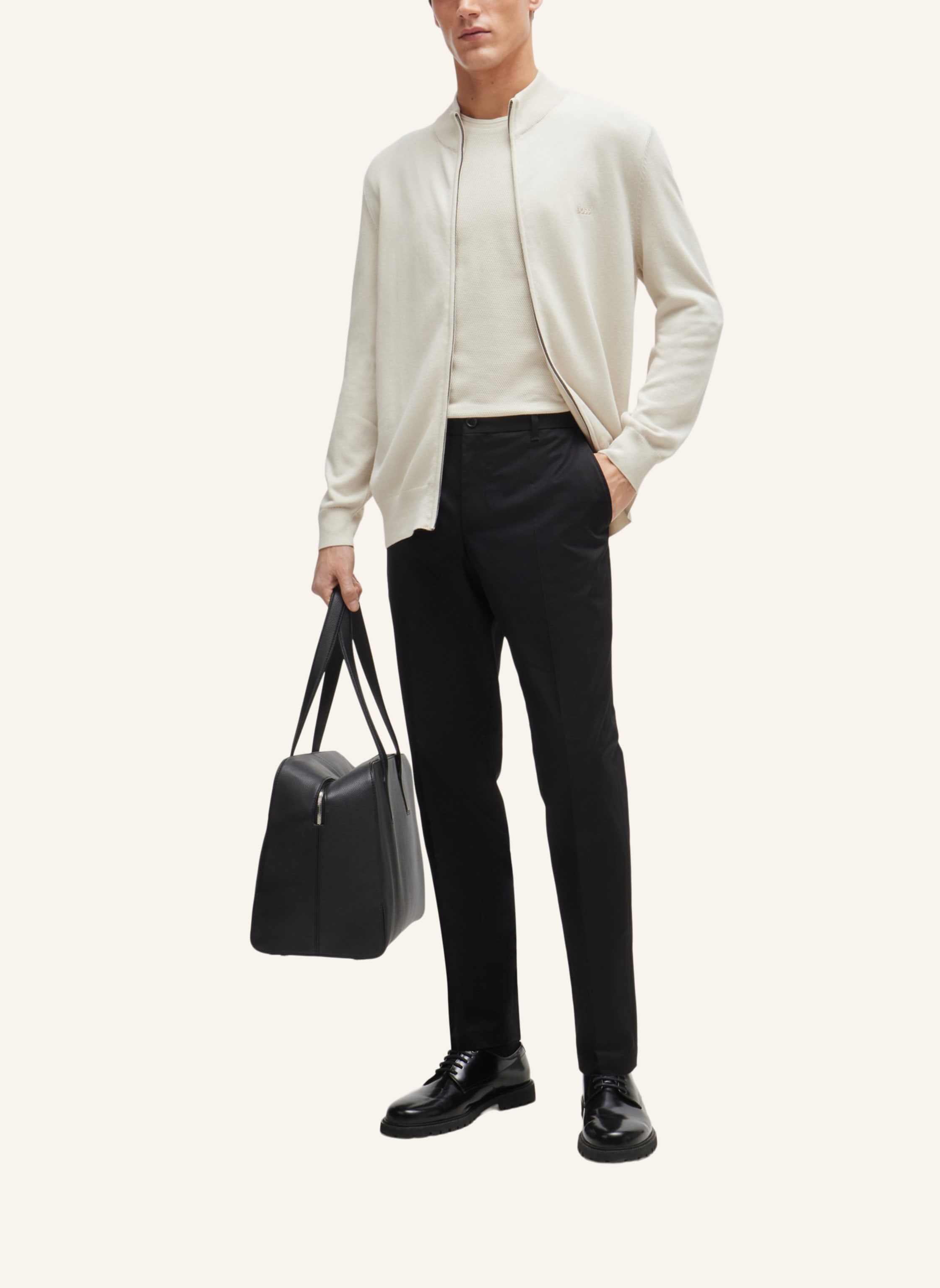 Thumbnail - Boss Strickjacke Palano-L Regular Fit weiss