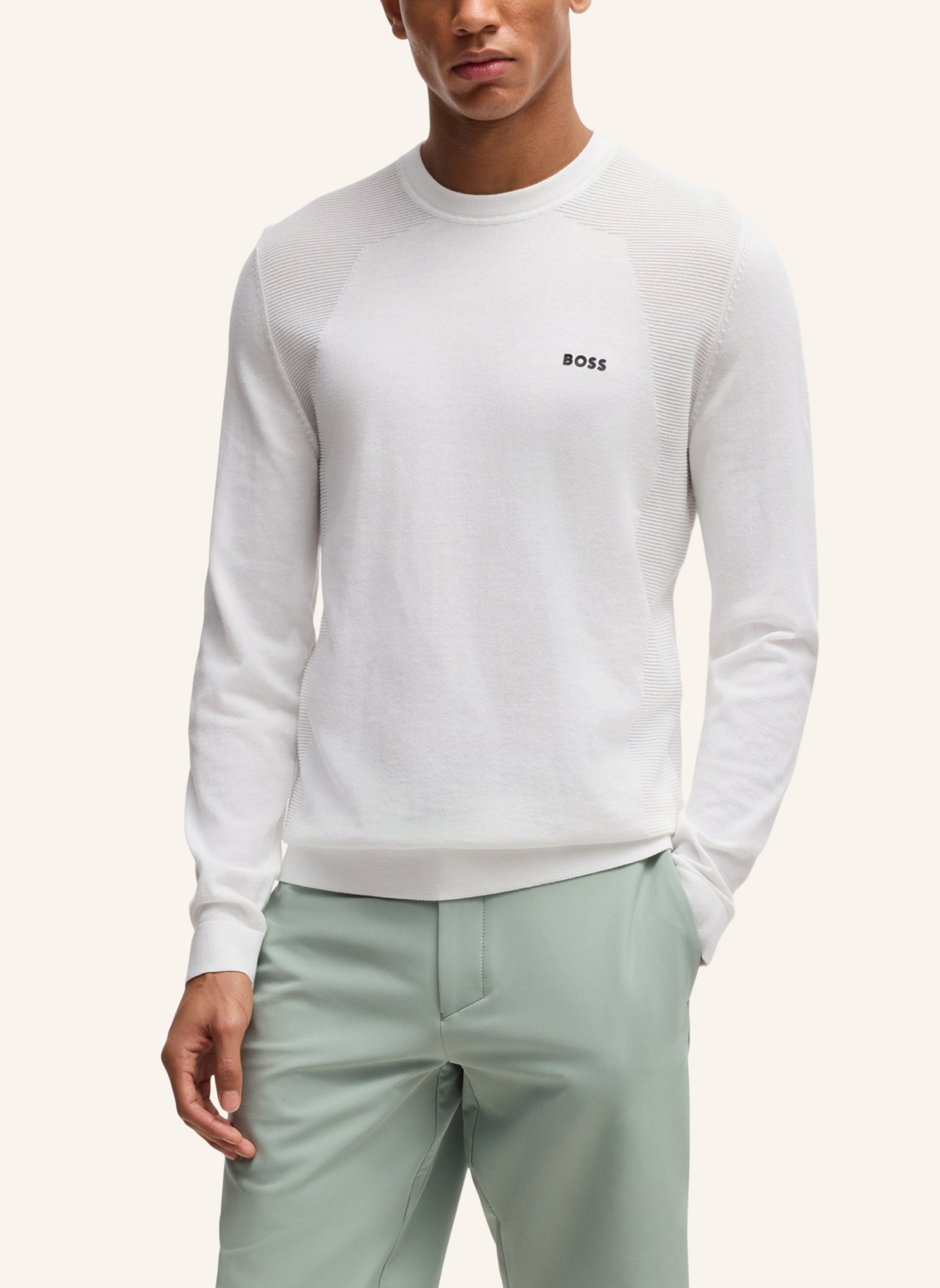 Thumbnail - Boss Pullover Momentum_Lite_Cn24 Regular Fit weiss